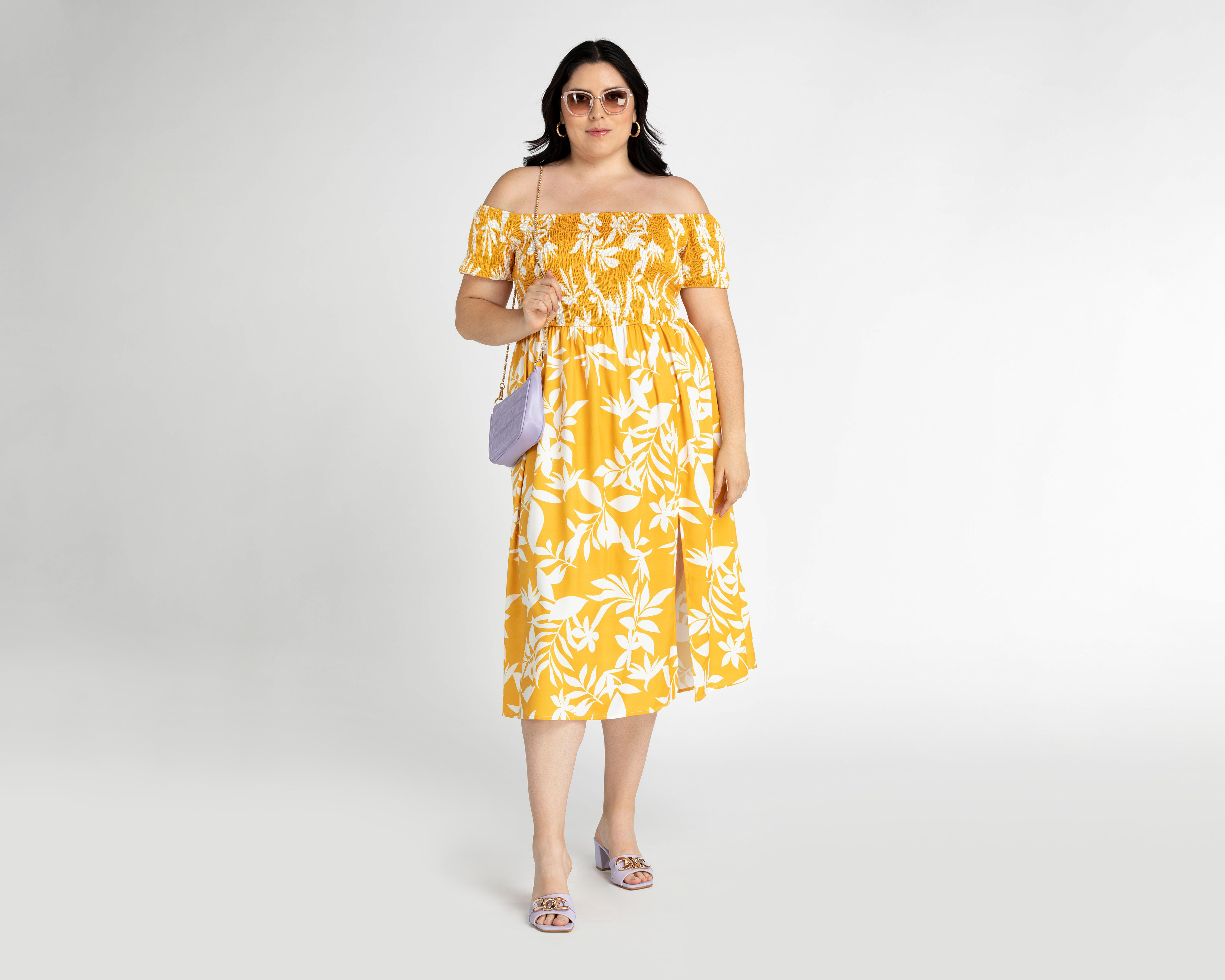 Vestido Lady Sun Casual Corto con Zurcido