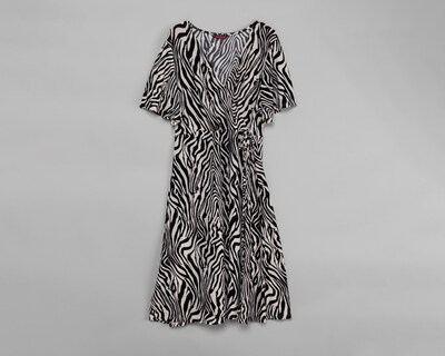 Foto 1 | Vestido Sahara Casual Animal Print Escote Cruzado