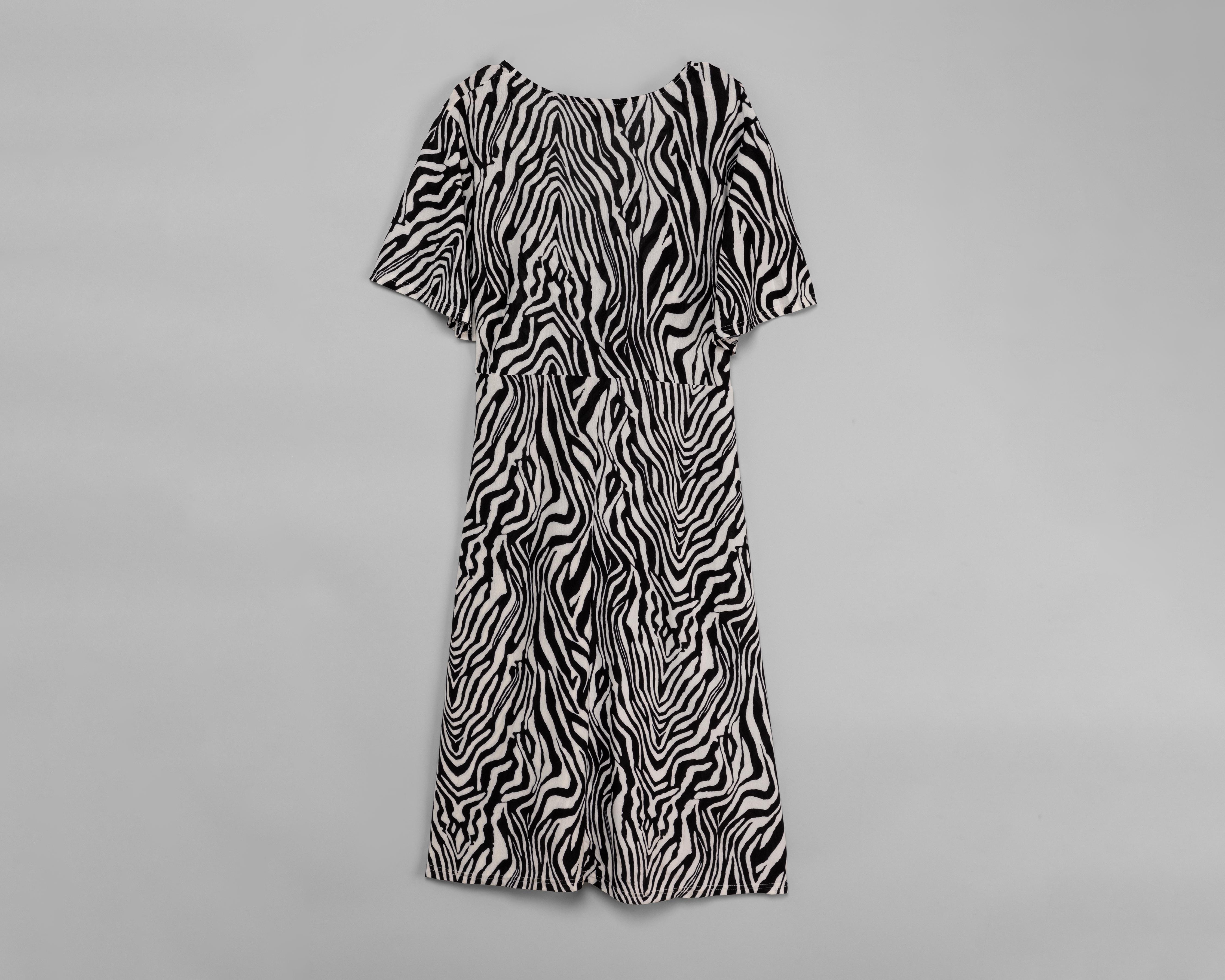 Foto 3 pulgar | Vestido Sahara Casual Animal Print Escote Cruzado