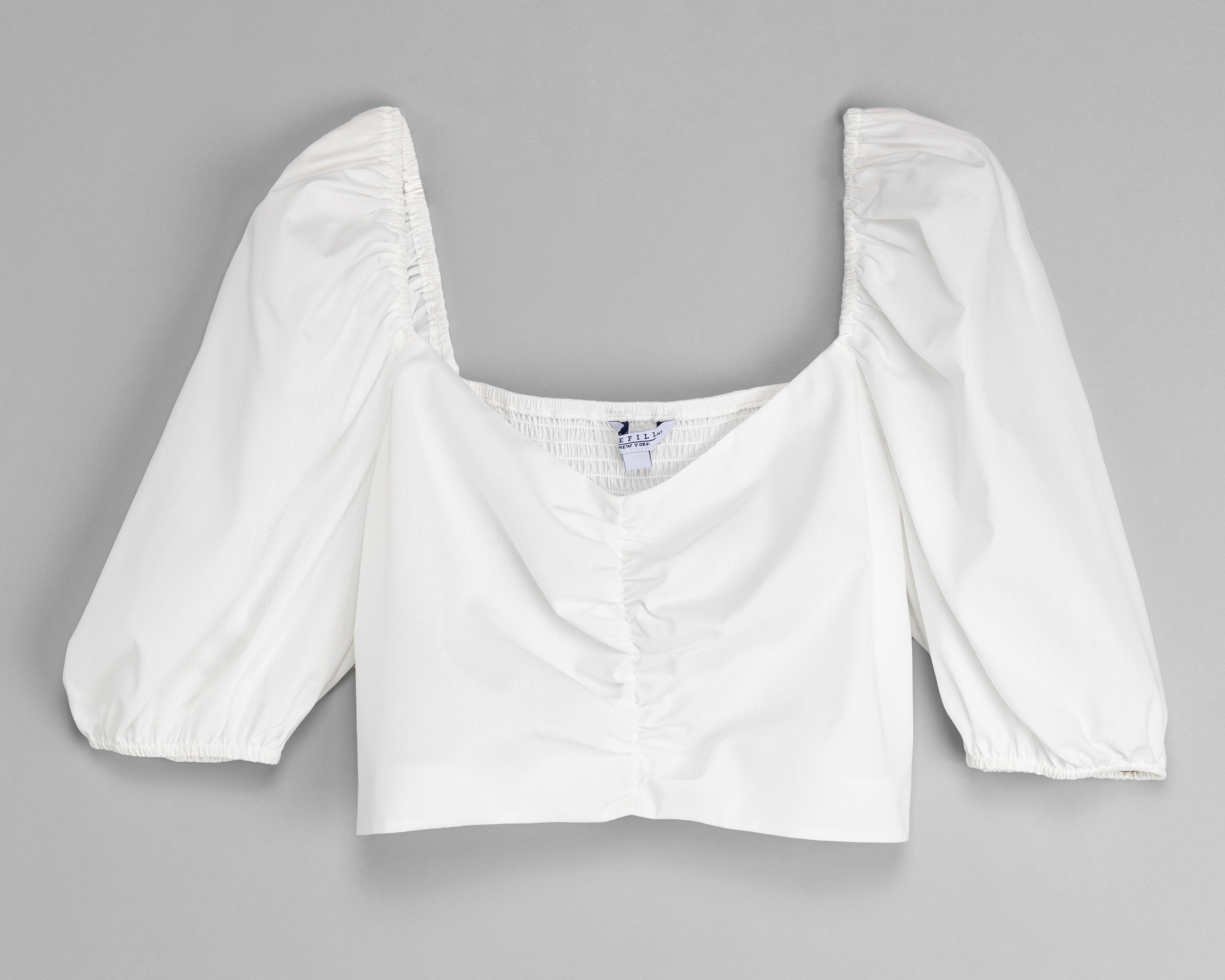 Foto 2 pulgar | Blusa Refill tipo Crop Blanca