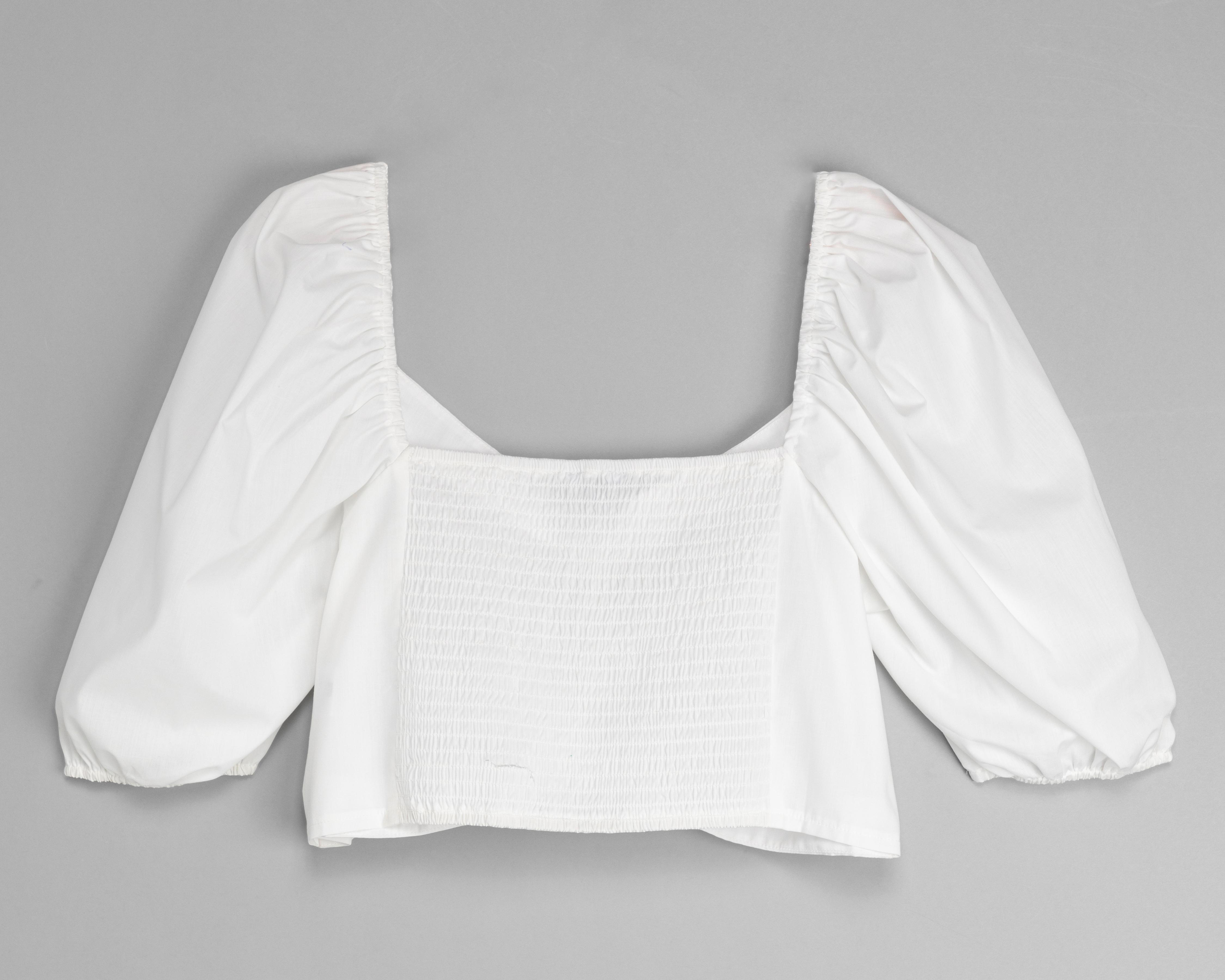 Foto 3 pulgar | Blusa Refill tipo Crop Blanca