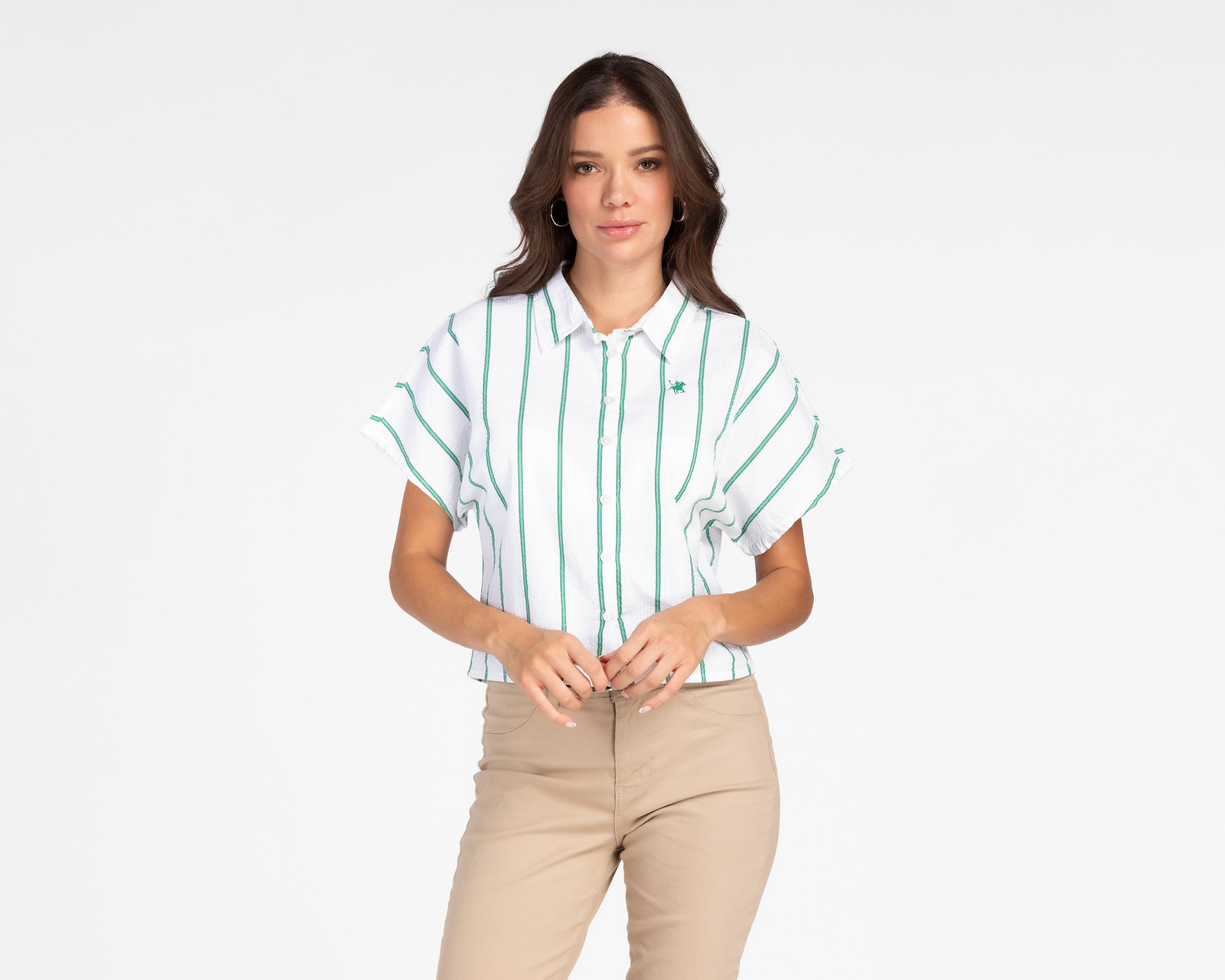 Foto 2 pulgar | Blusa York Team Polo Club a Rayas para Mujer