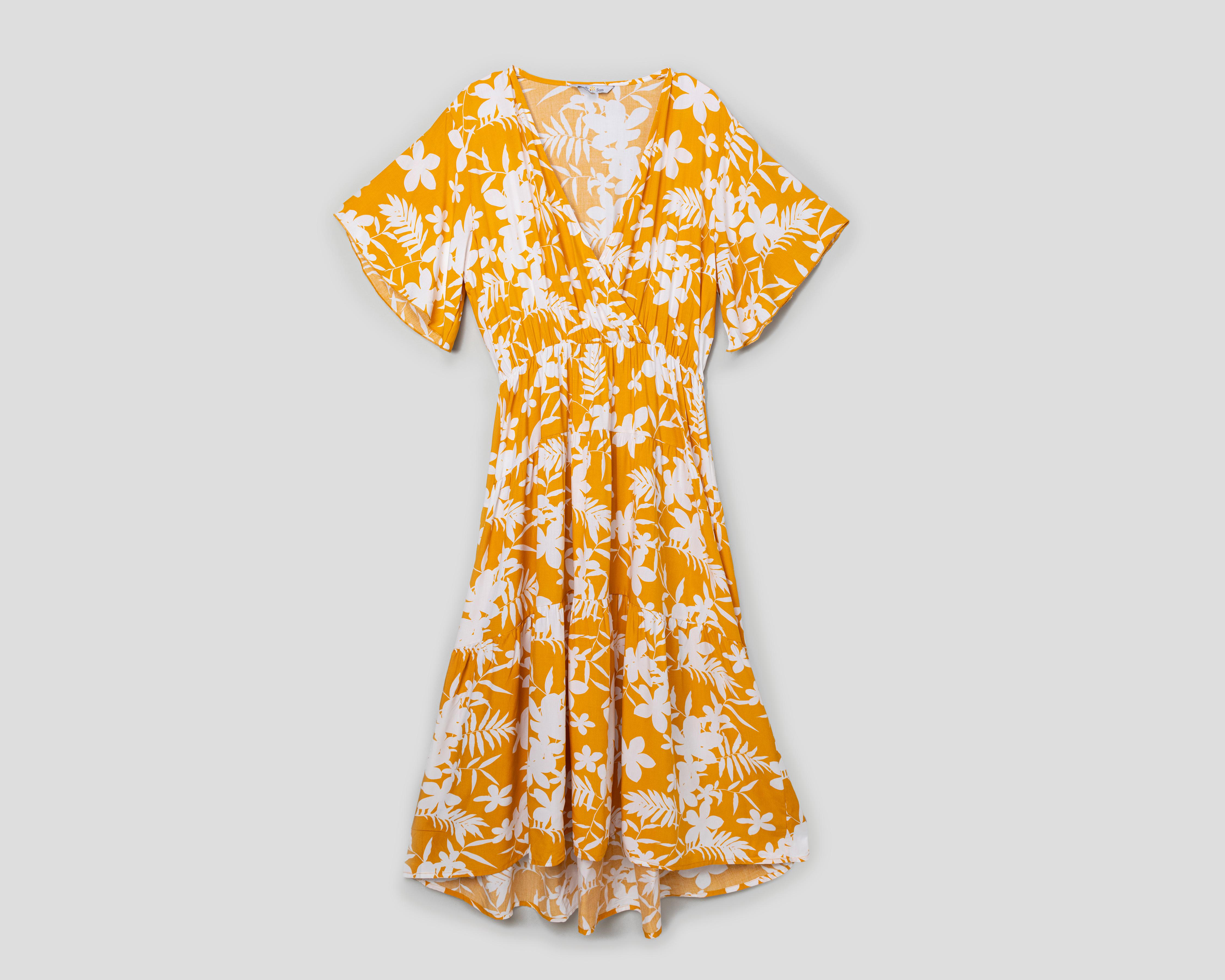Foto 2 pulgar | Vestido Lady Sun Casual Amarillo con Estampado Floral