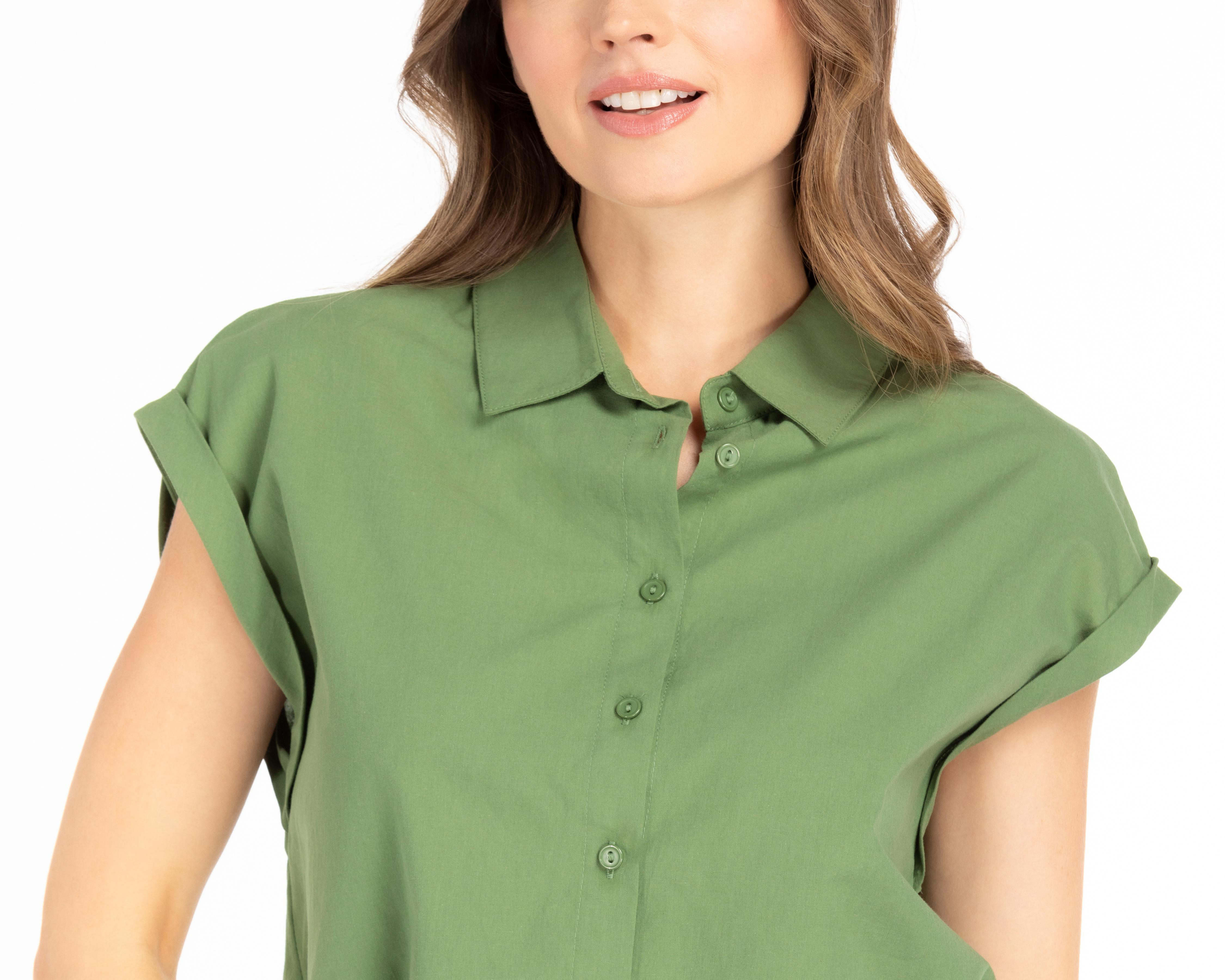 Foto 4 | Blusa Sahara Manga Corta con Botones
