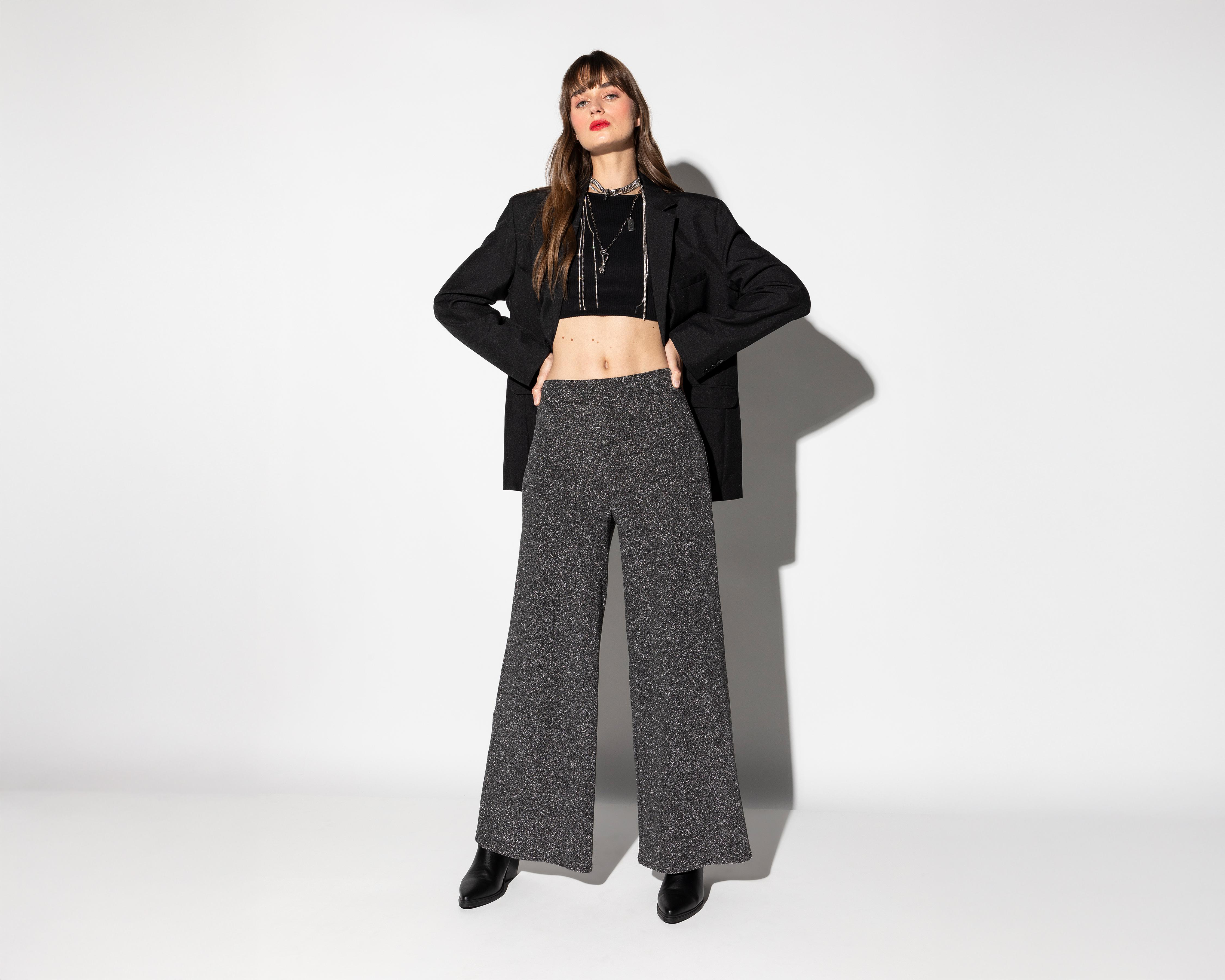 Pantalón Ancho Strona con Brillos para Mujer