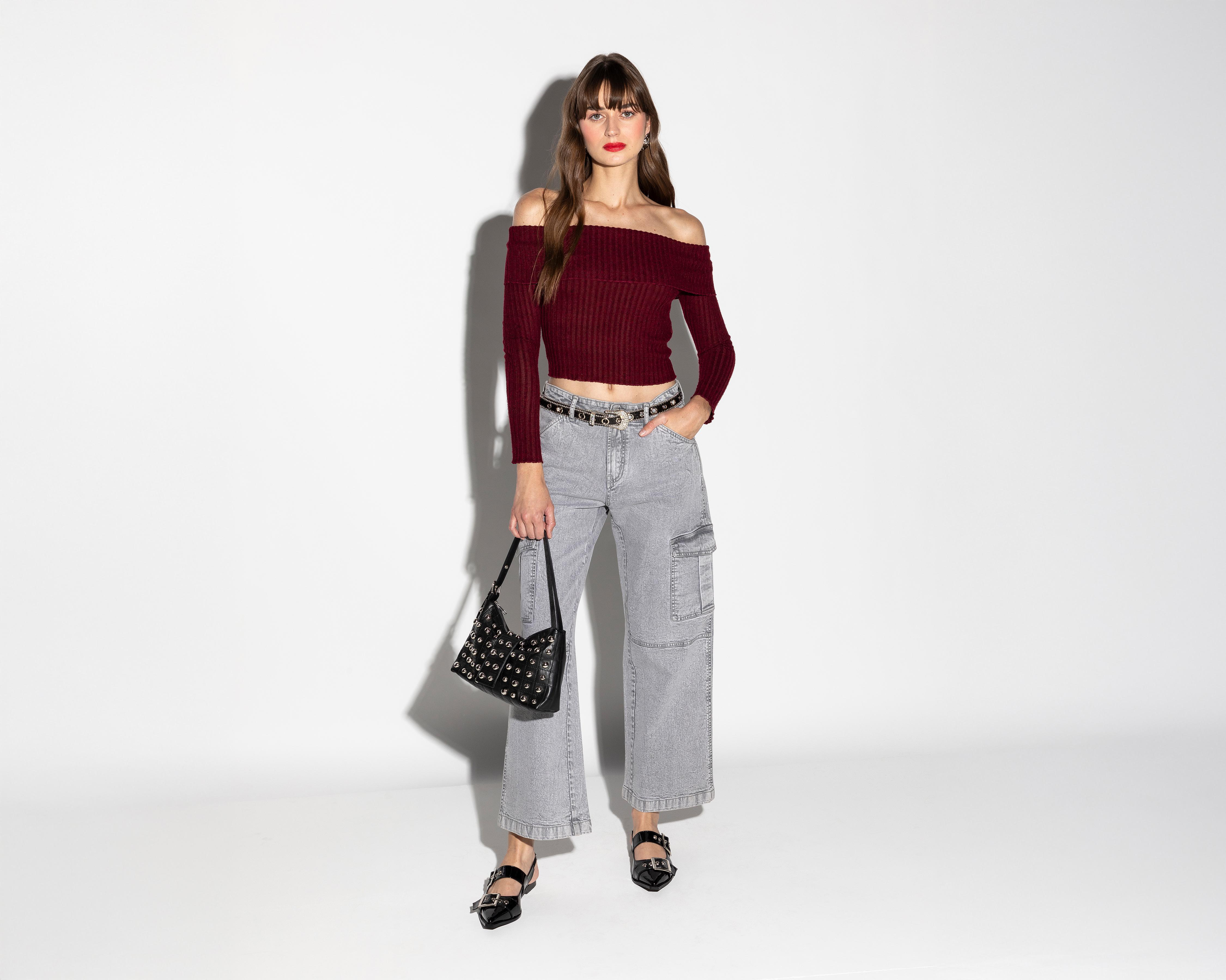 Blusa Strona Hombros Descubiertos para Mujer