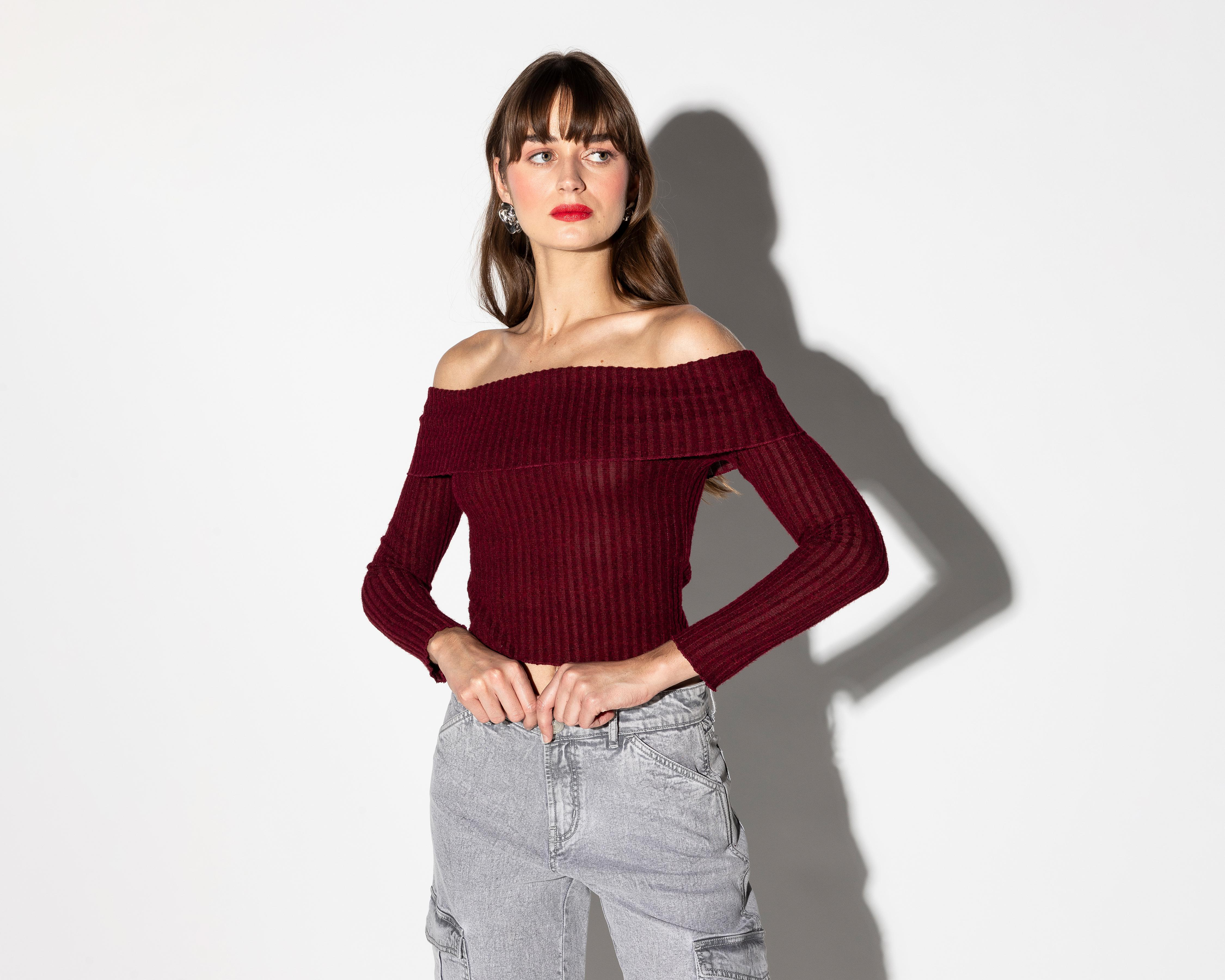 Foto 3 pulgar | Blusa Strona Hombros Descubiertos para Mujer