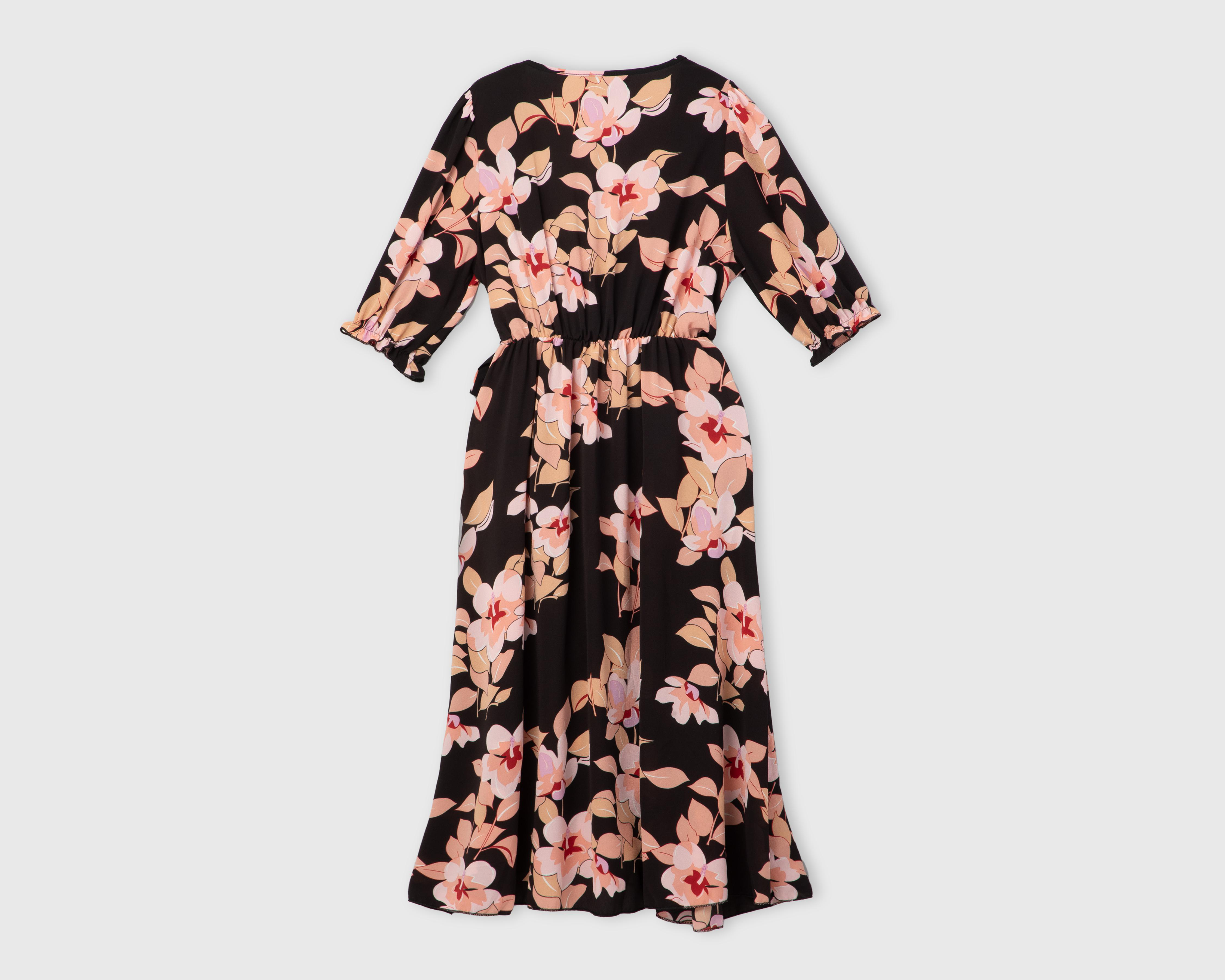 Foto 2 | Vestido Casual Sahara Escote Cruzado con Estampado de Flores