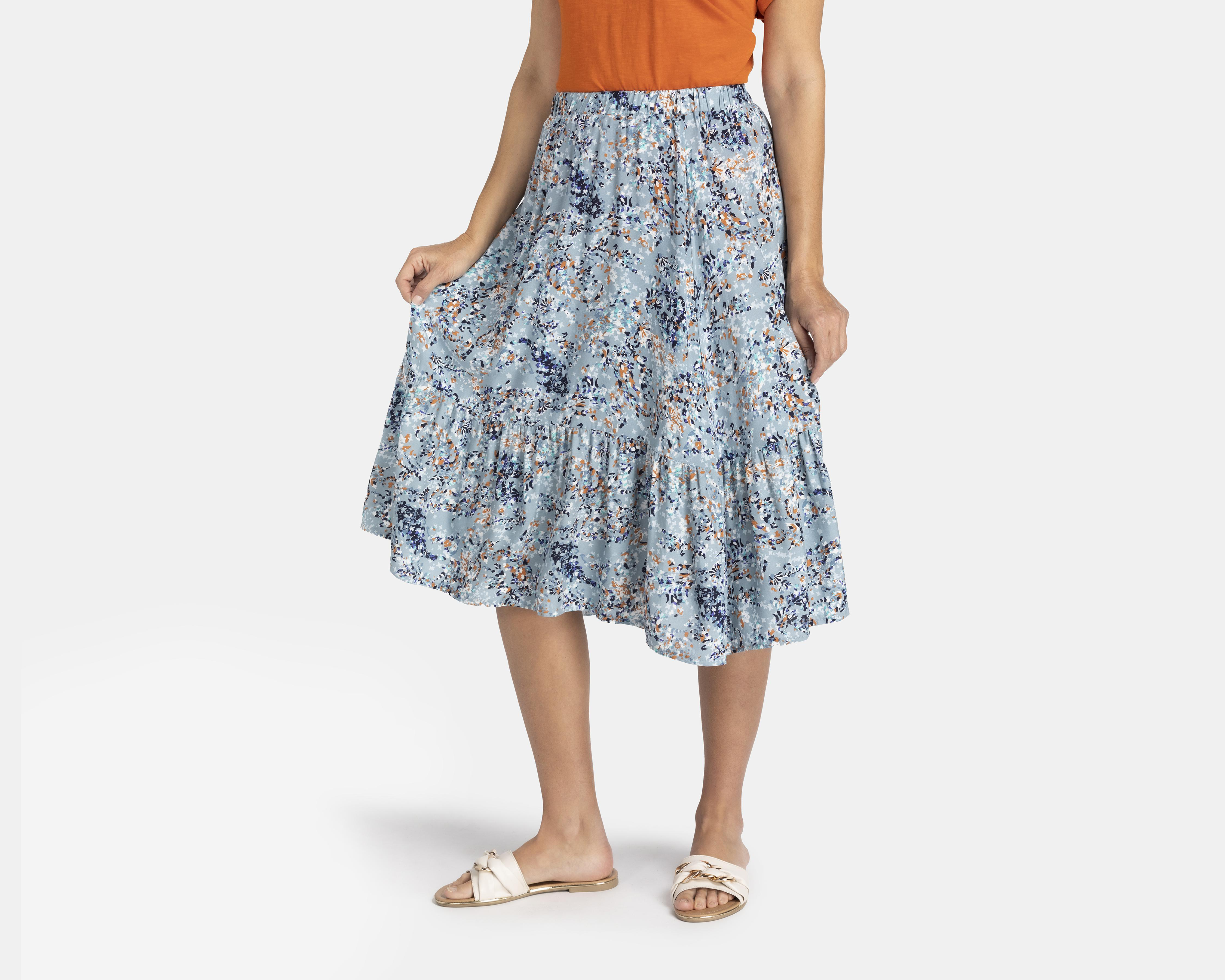 Foto 1 | Falda Midi Lady Sun con Olán