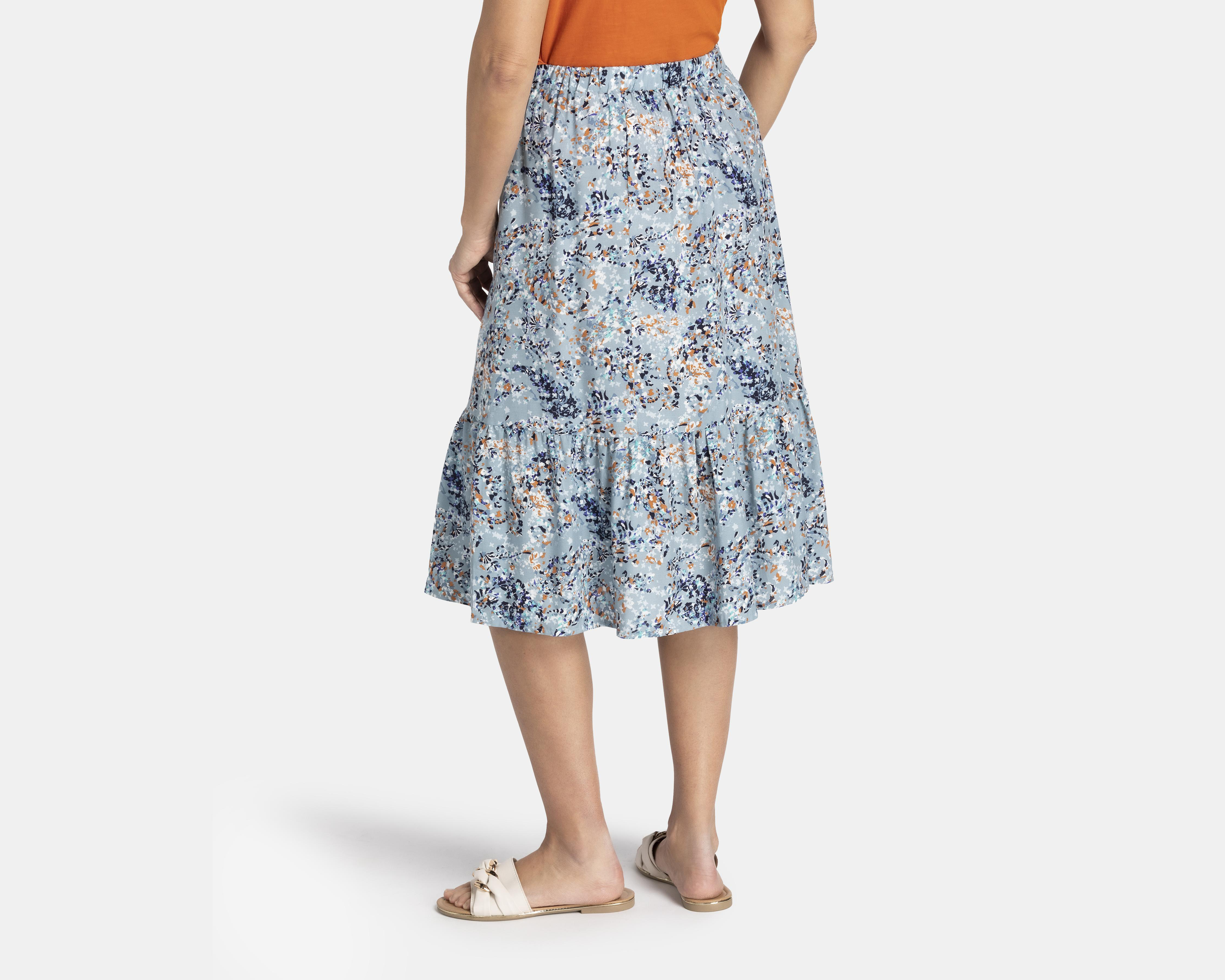 Foto 4 pulgar | Falda Midi Lady Sun con Olán