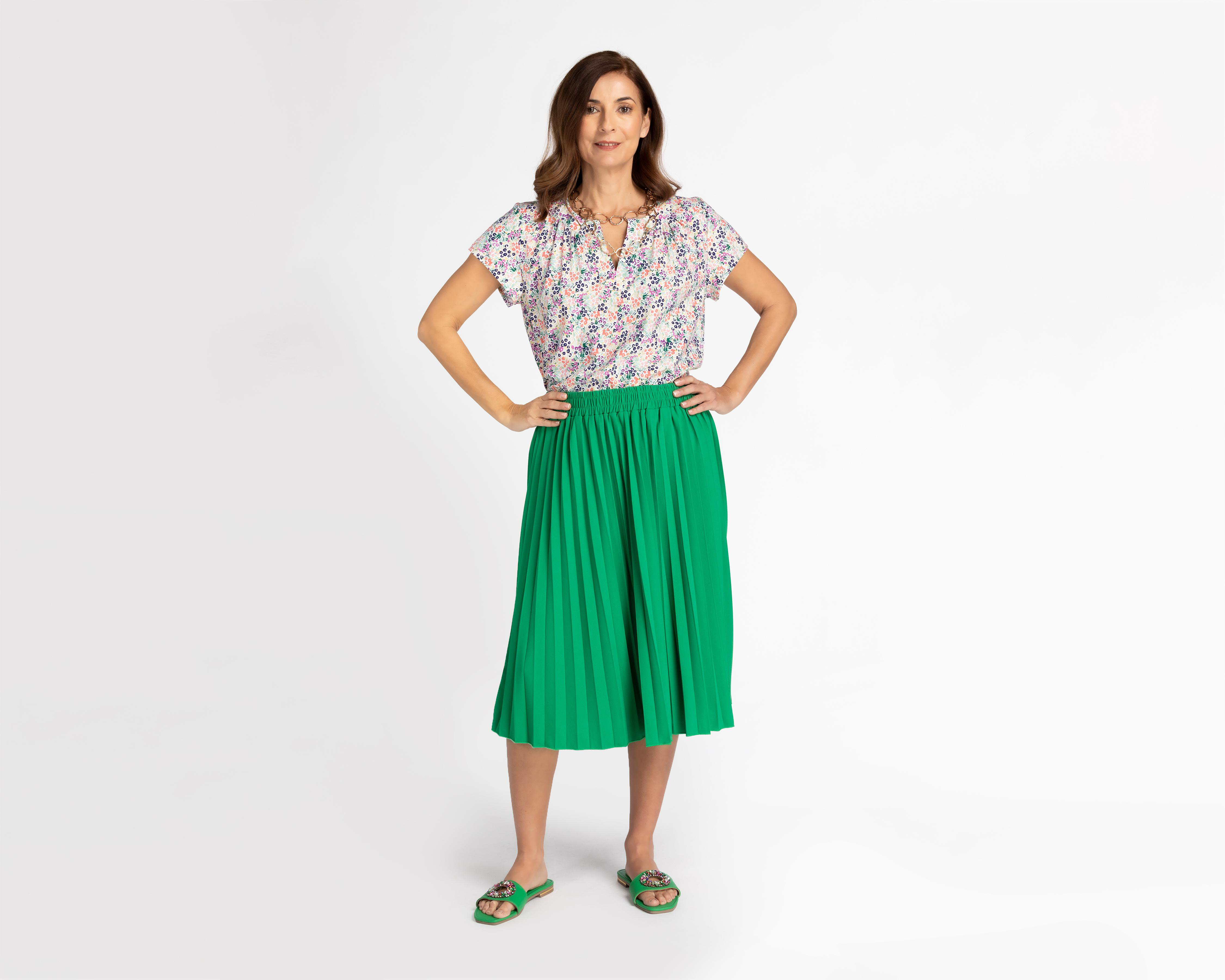 Foto 2 | Falda Midi Sahara Plisada