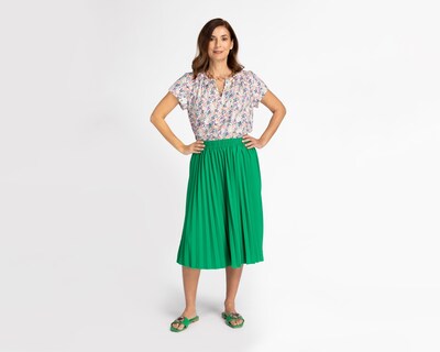 Foto 2 | Falda Midi Sahara Plisada