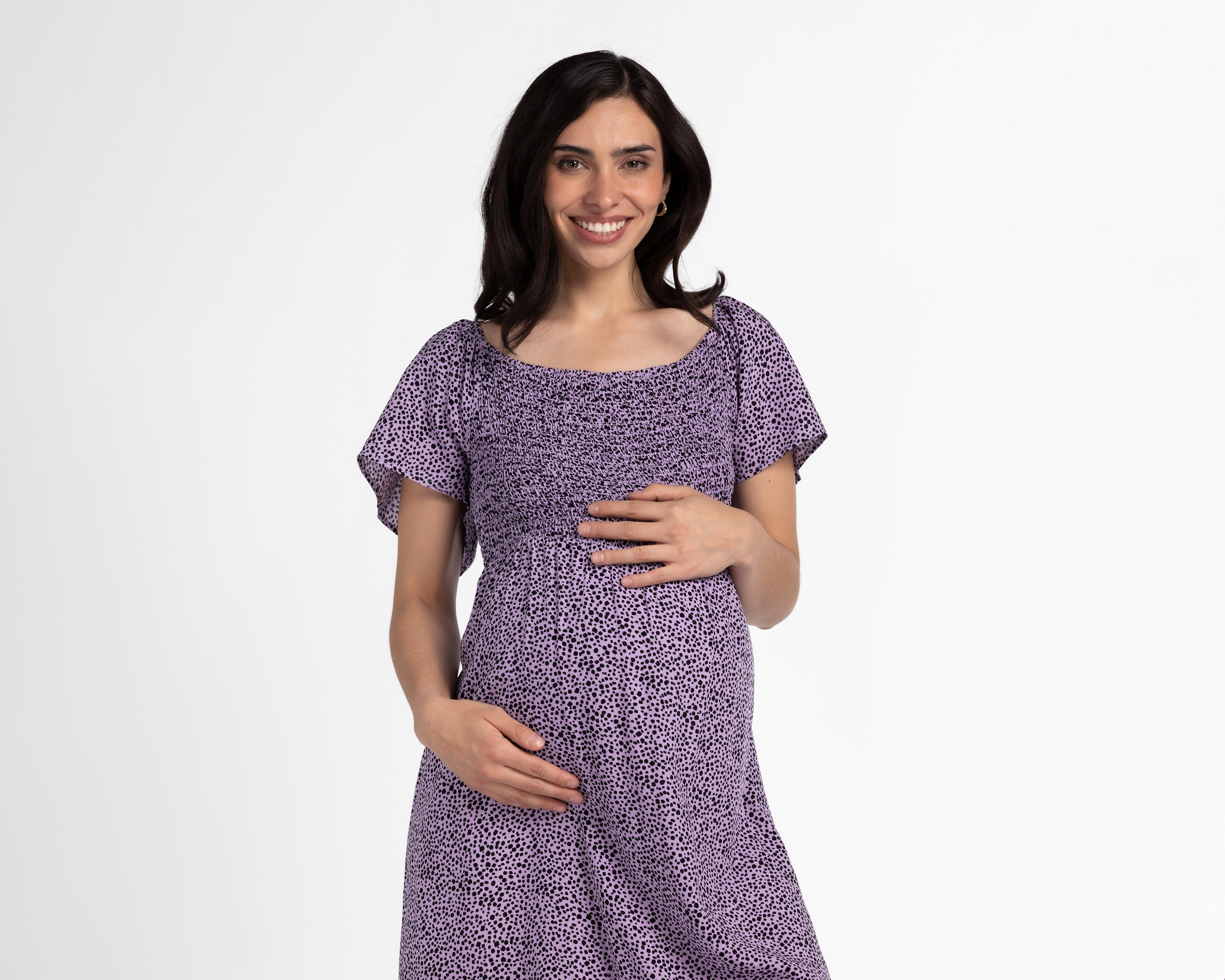 Foto 5 pulgar | Vestido de Maternidad Mamá Bella Manga Corta