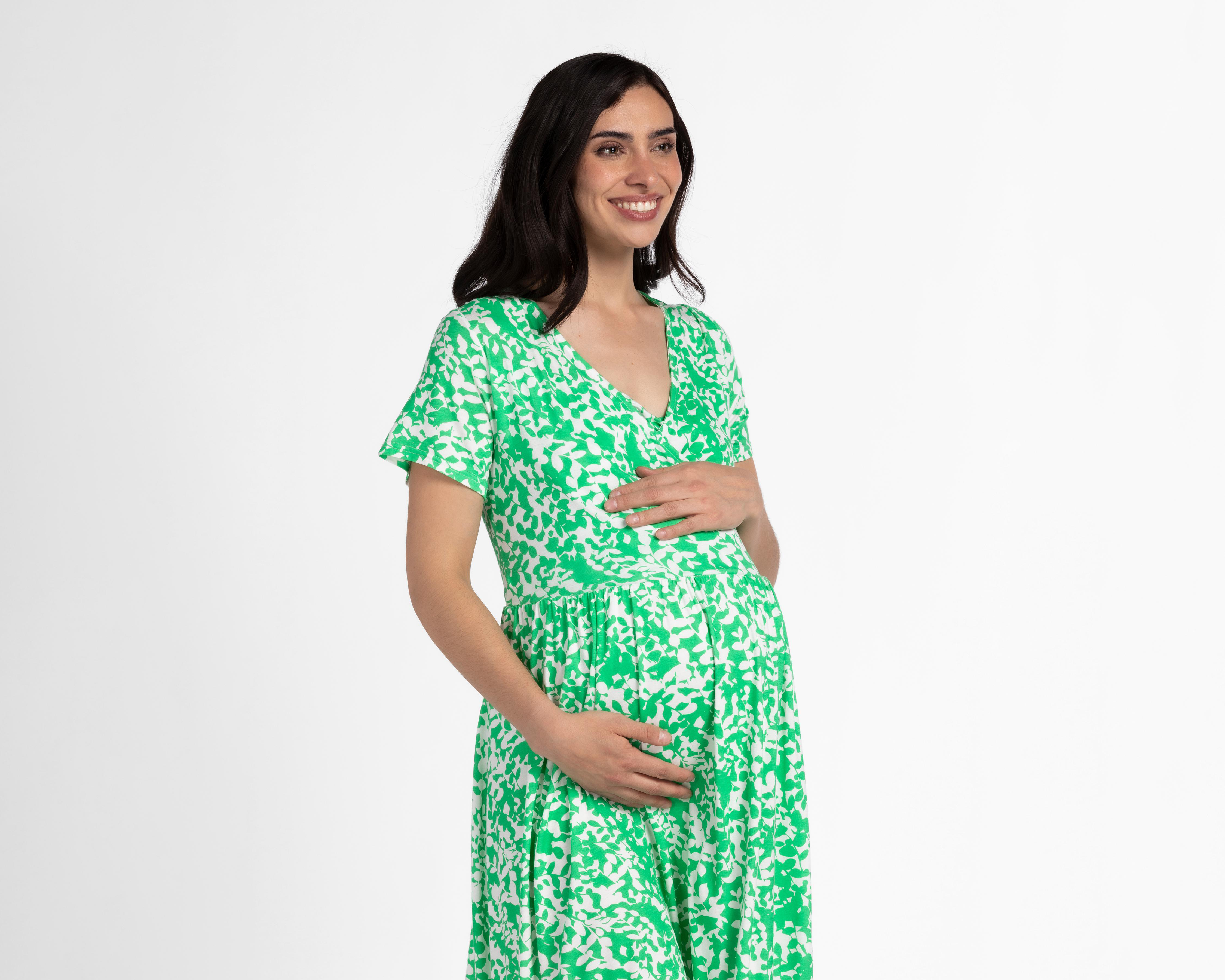 Foto 5 pulgar | Vestido de Maternidad Mamá Bella Manga Corta