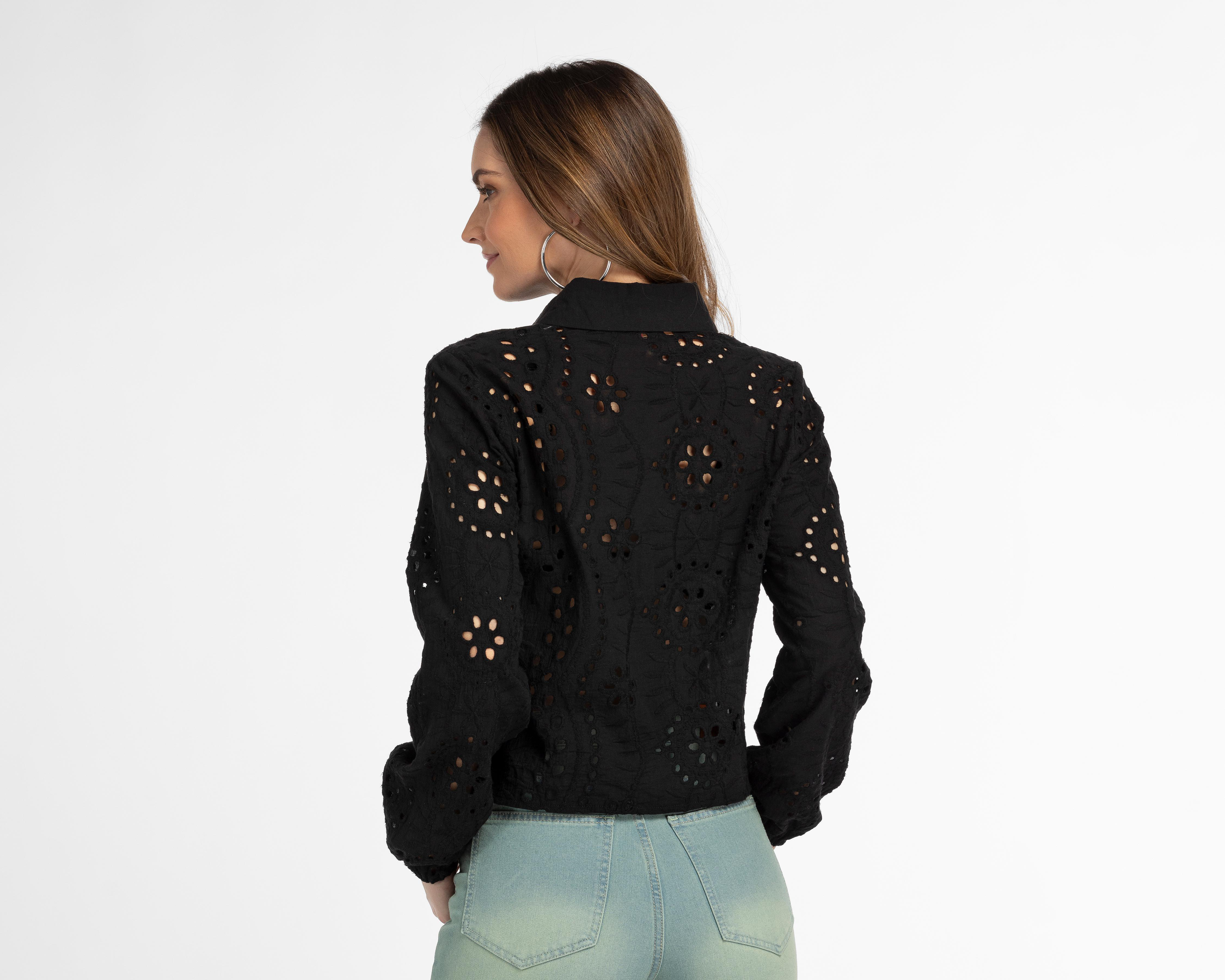 Foto 4 pulgar | Blusa Sahara Manga Larga con Bordado