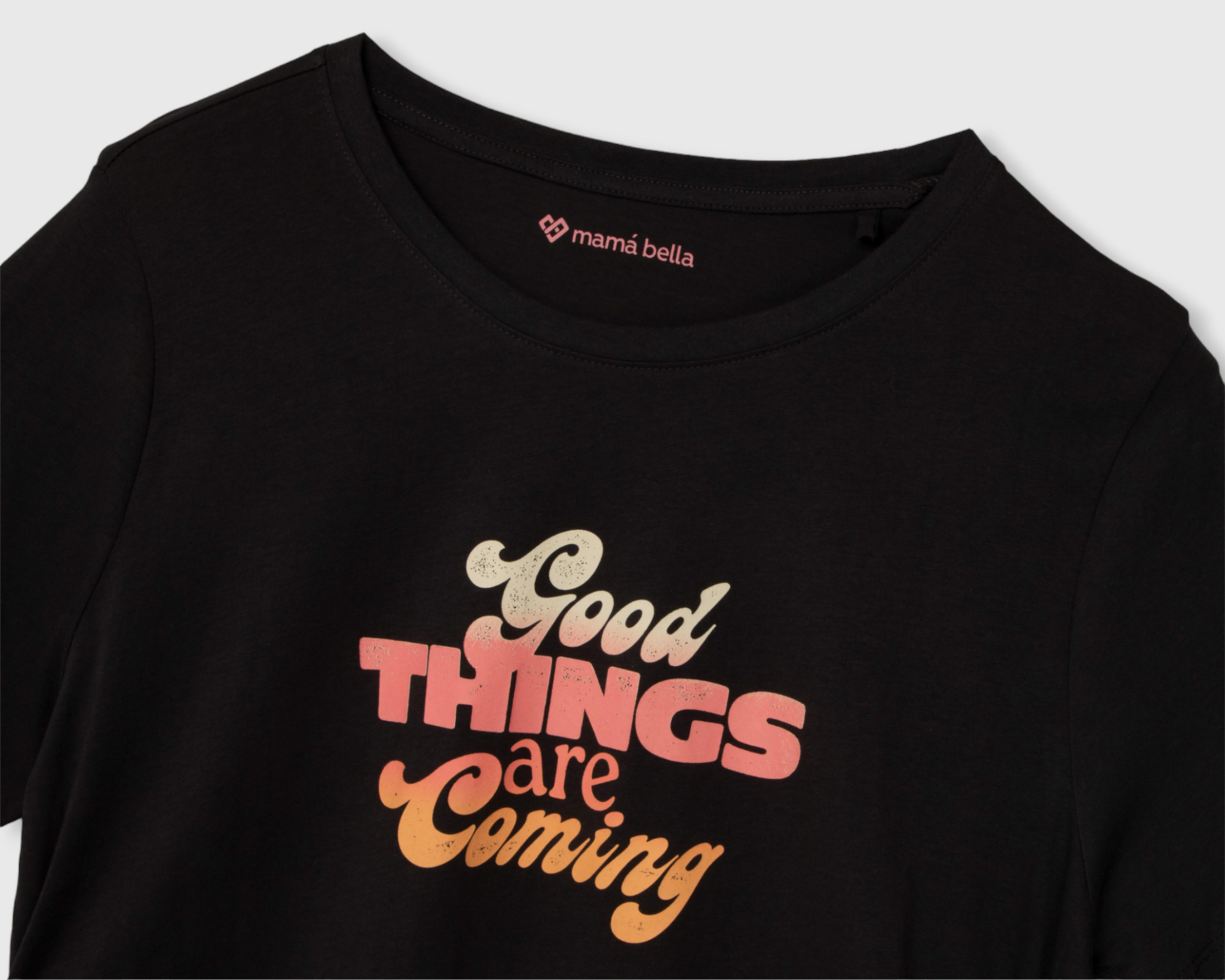 Foto 4 pulgar | Playera de Maternidad Mamá Bella Manga Corta