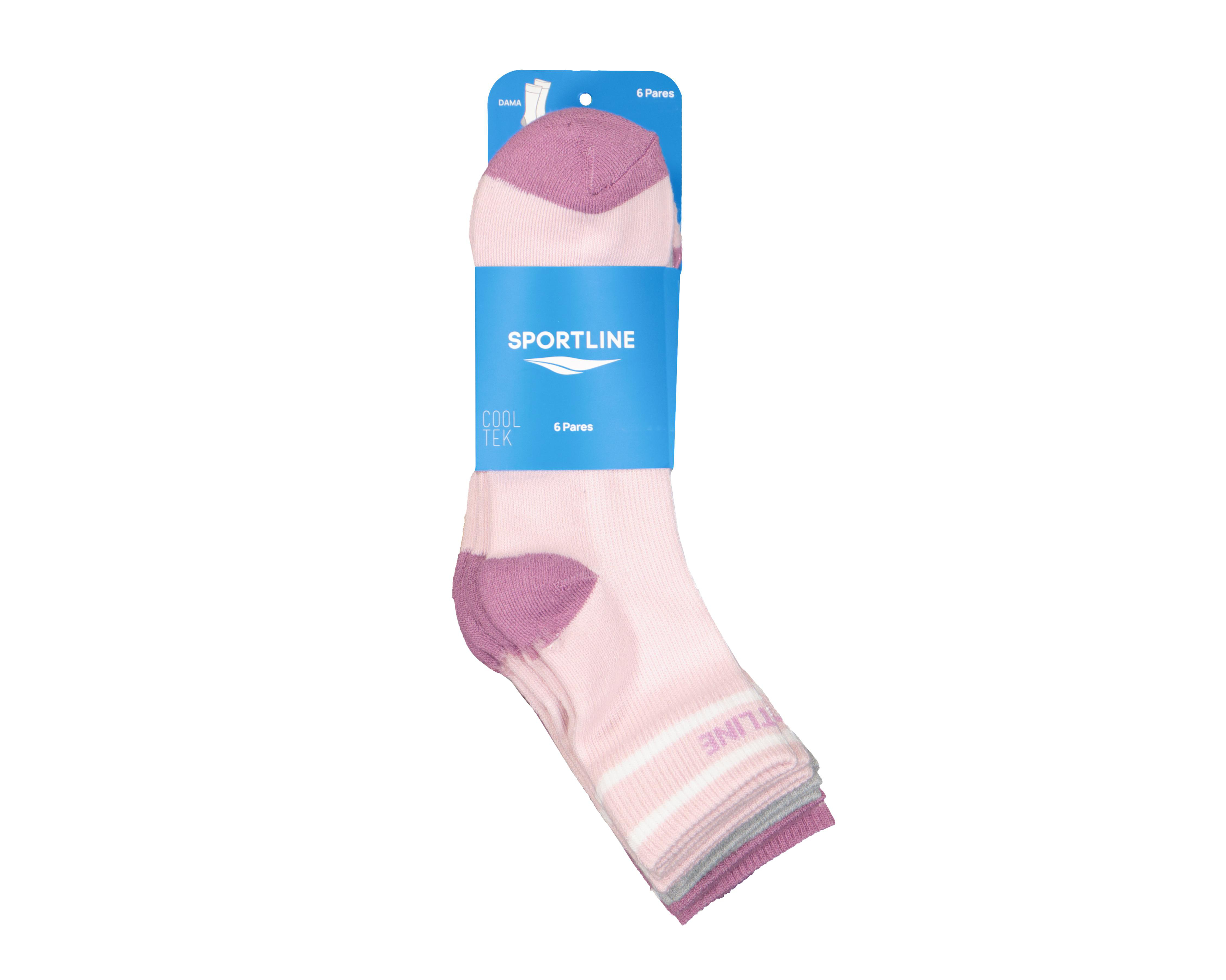 Foto 3 | Calcetas Deportivas Largas Sportline para Mujer 6 Pares