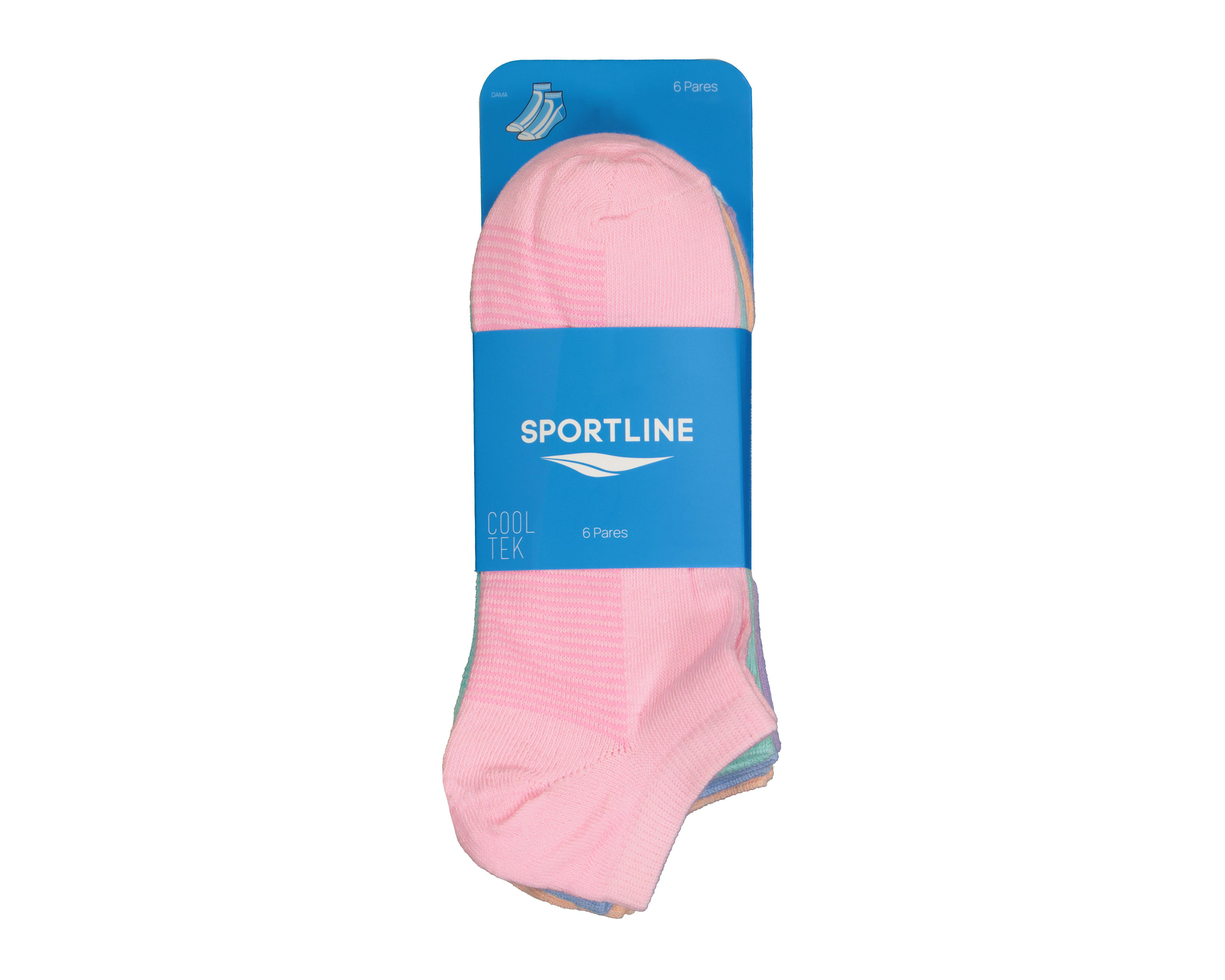 Foto 4 pulgar | Calcetas Deportivas Tines Sportline Cool-Tek para Mujer 6 Pares