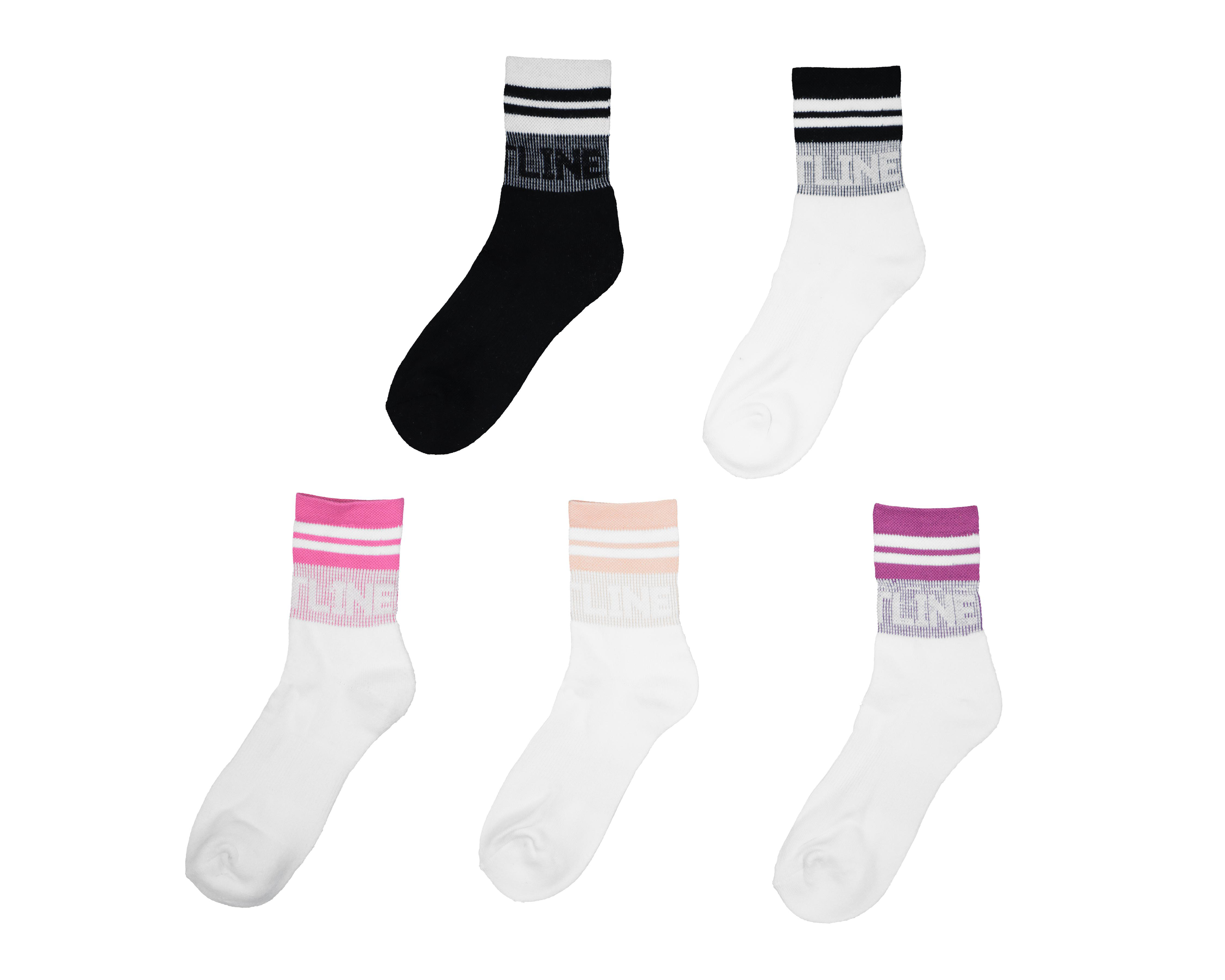 Foto 2 pulgar | Calcetas Deportivas Sportline Cool Tek para Mujer 5 Pares