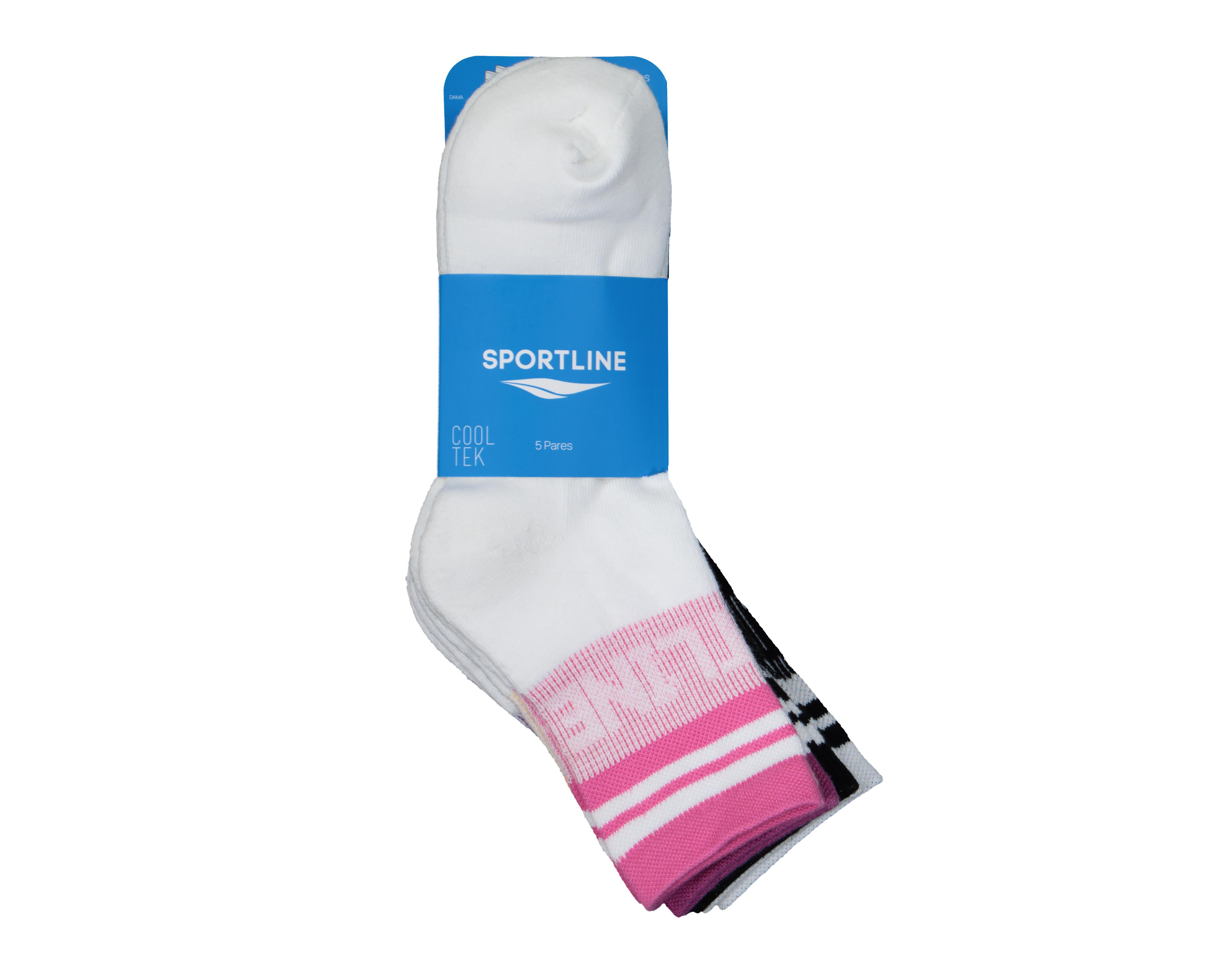Foto 4 pulgar | Calcetas Deportivas Sportline Cool Tek para Mujer 5 Pares