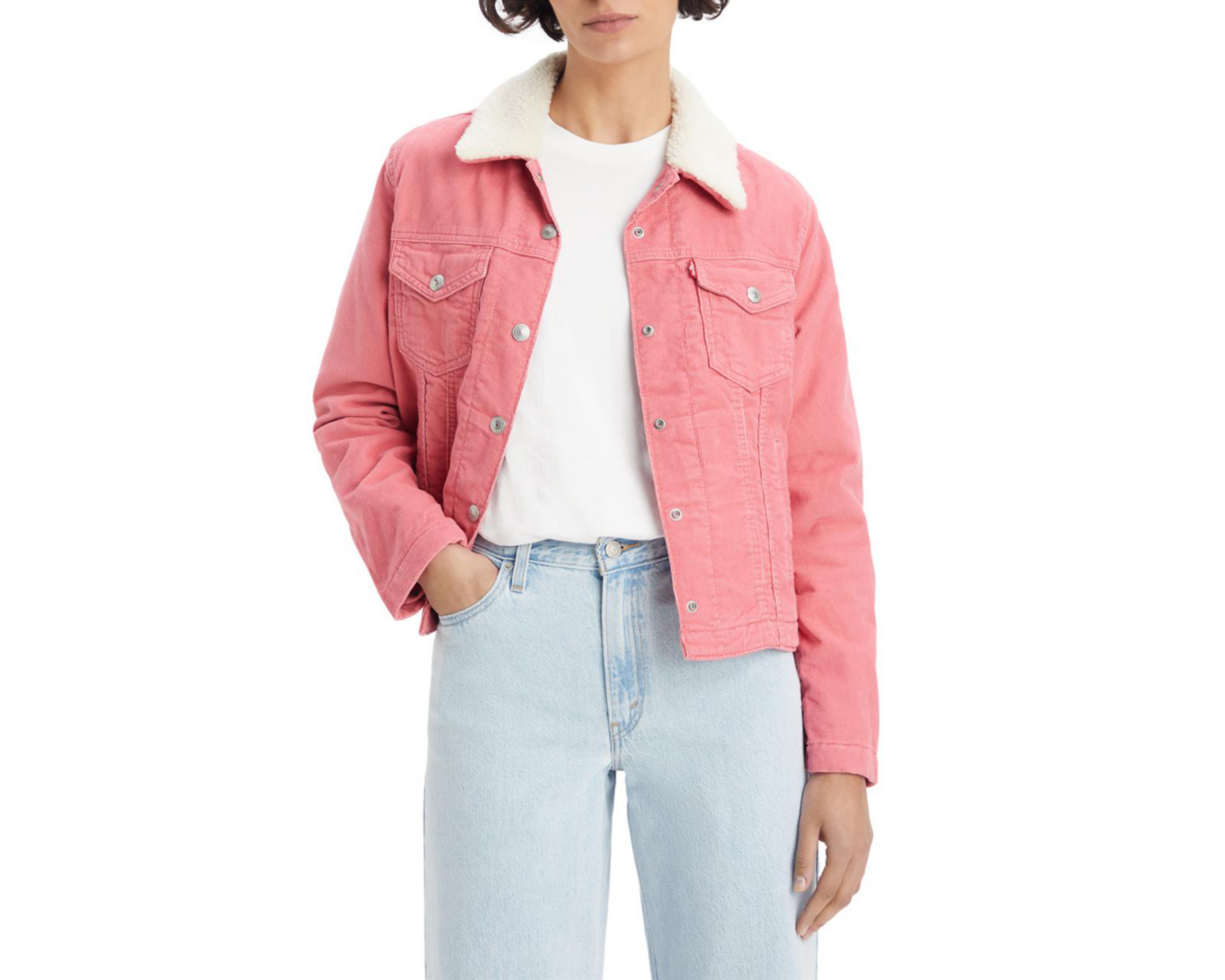 Foto 2 pulgar | Chamarra Rosa Levi's para Mujer