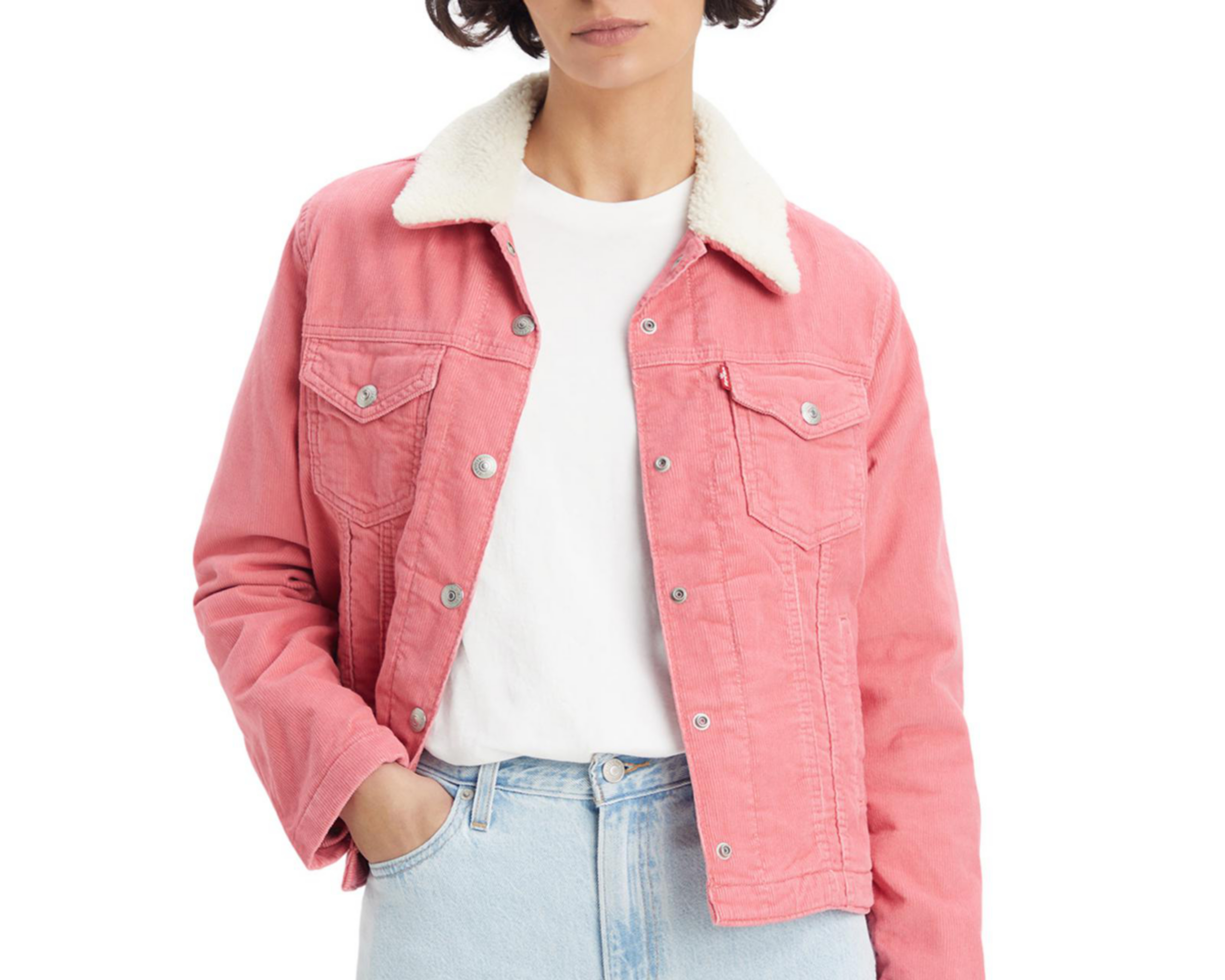 Foto 3 | Chamarra Rosa Levi's para Mujer