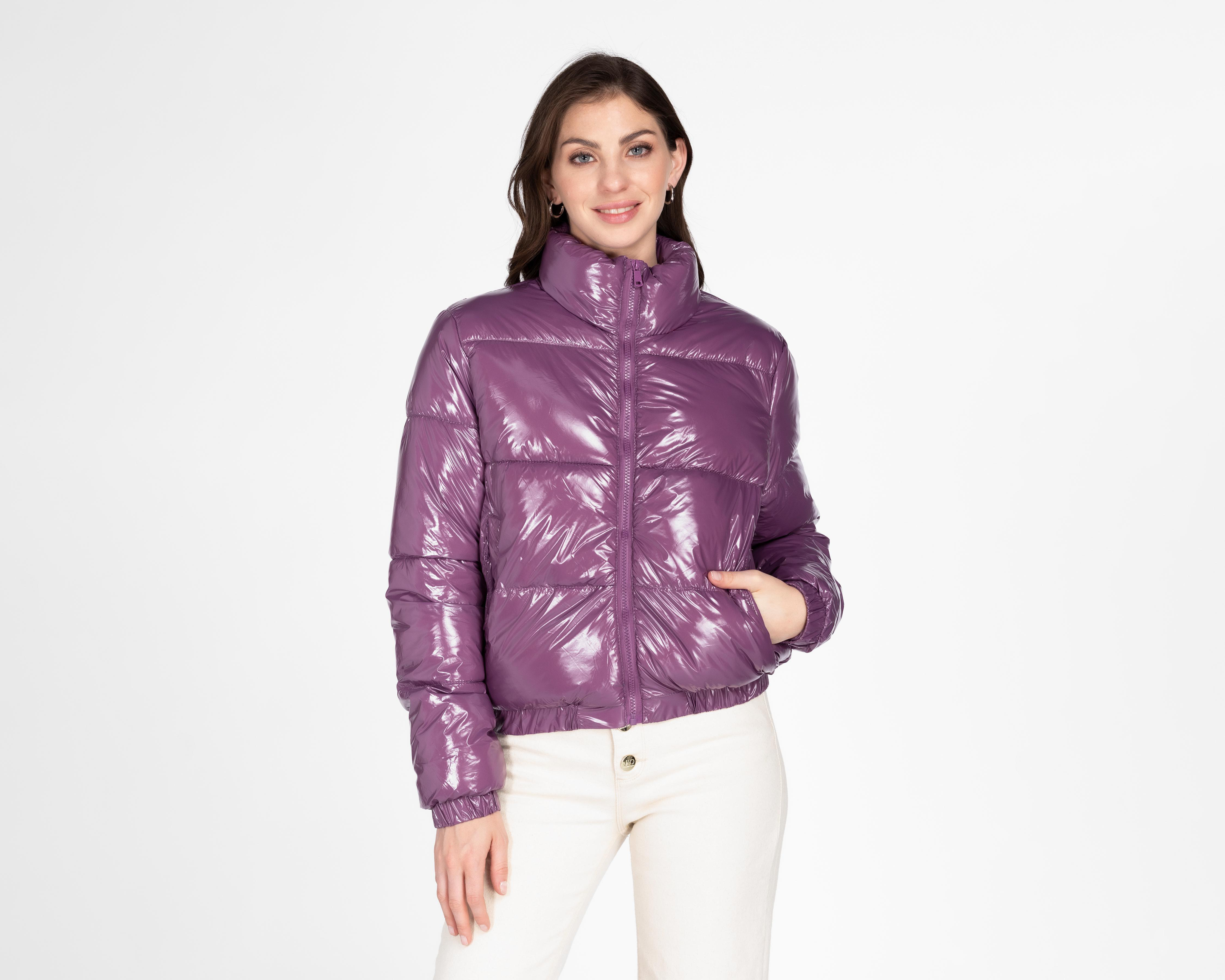 Chamarra Hollander Morada Capitonada $378