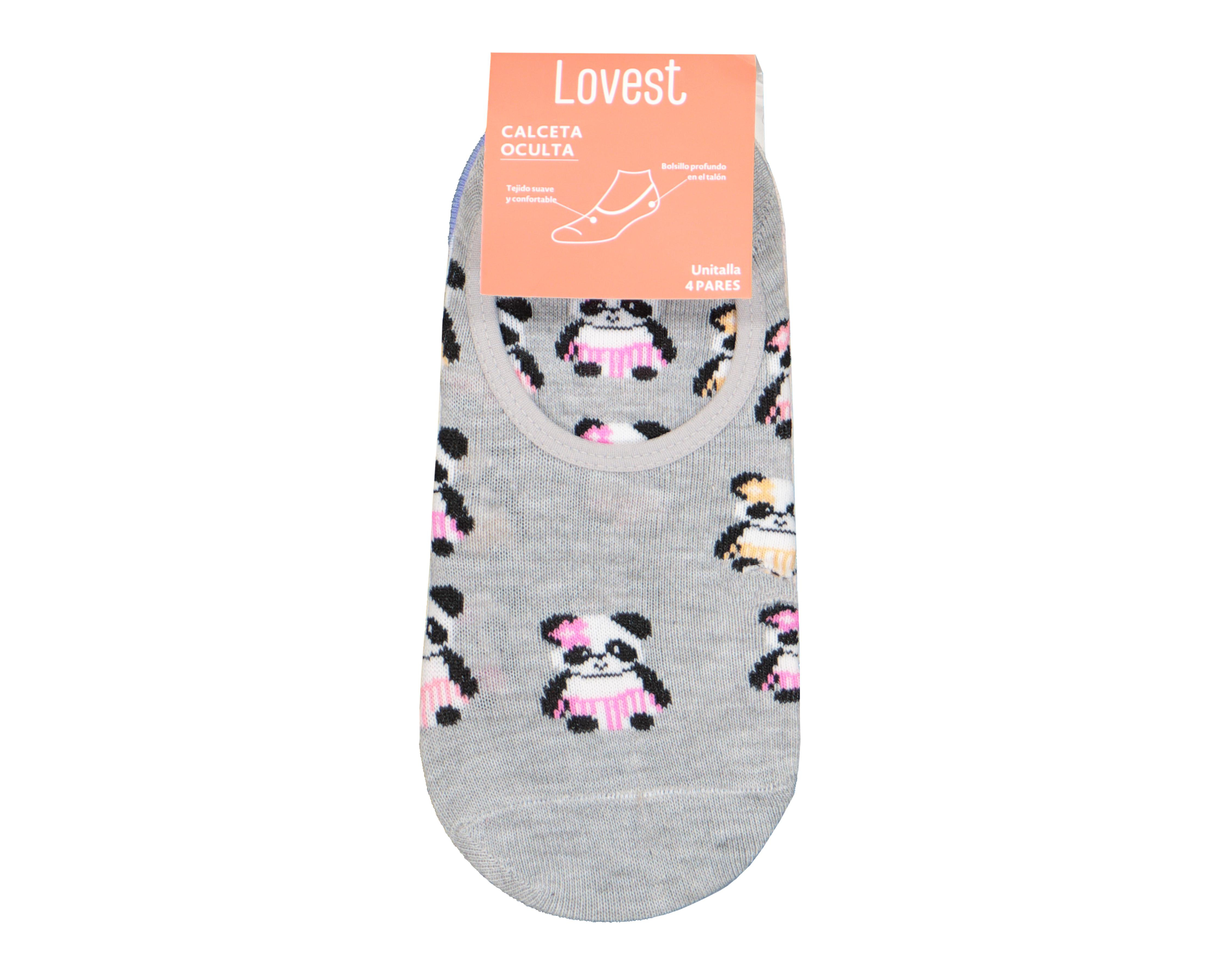 Foto 4 pulgar | Calcetas Invisibles Lovest para Mujer 4 Pares