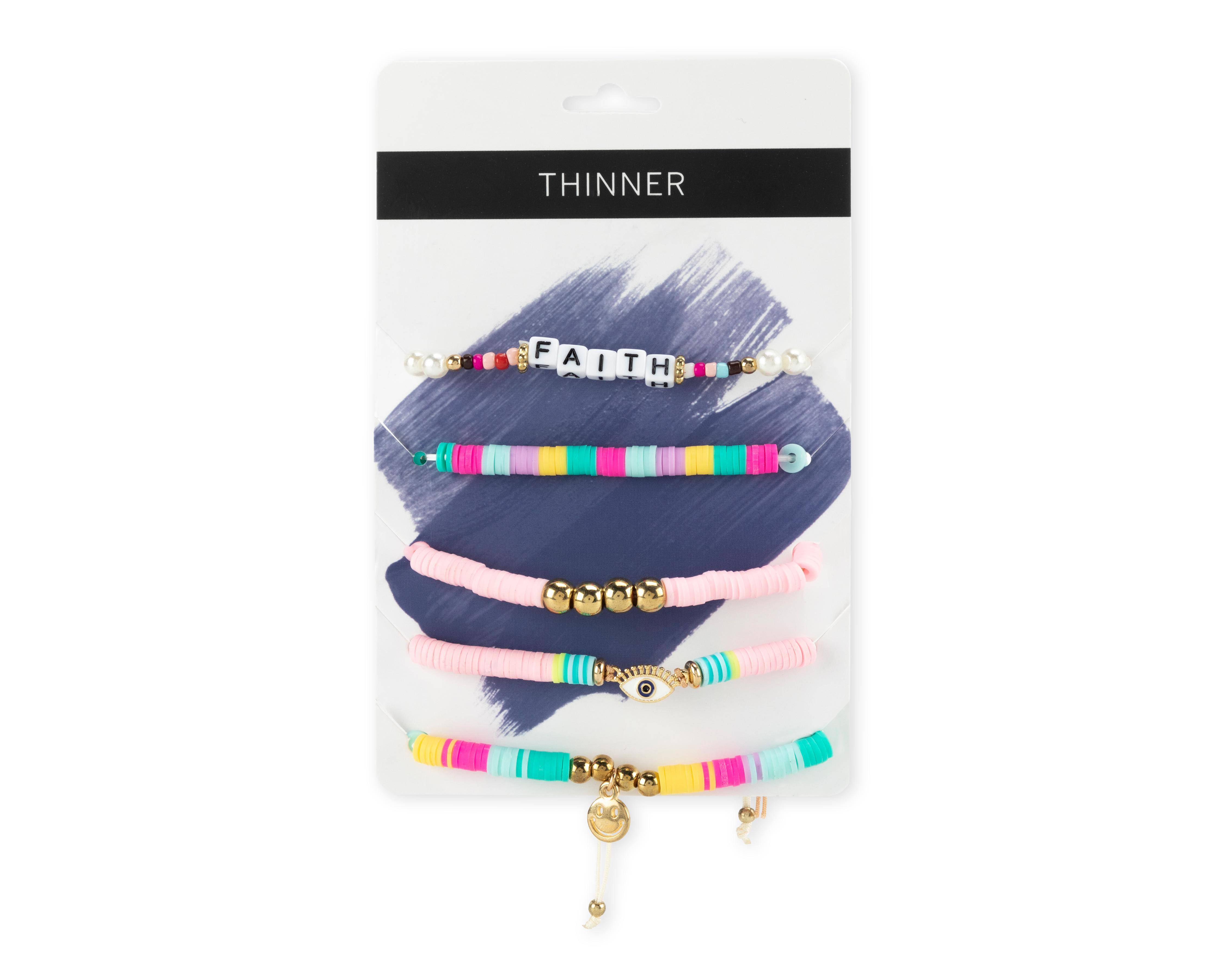 Pulsera Thinner Multicolor 5 Piezas