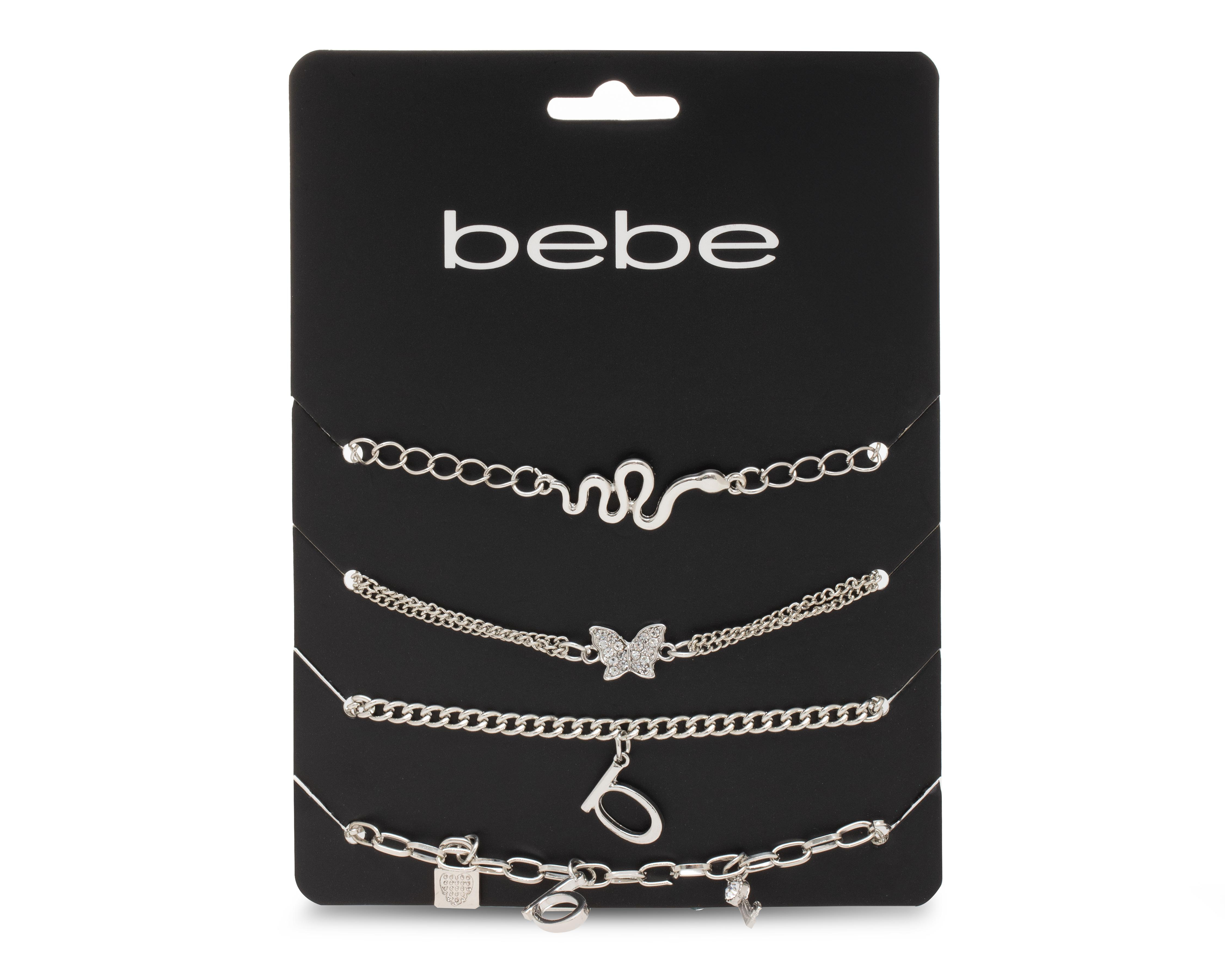 Pulsera Bebe Plateada 4 Piezas