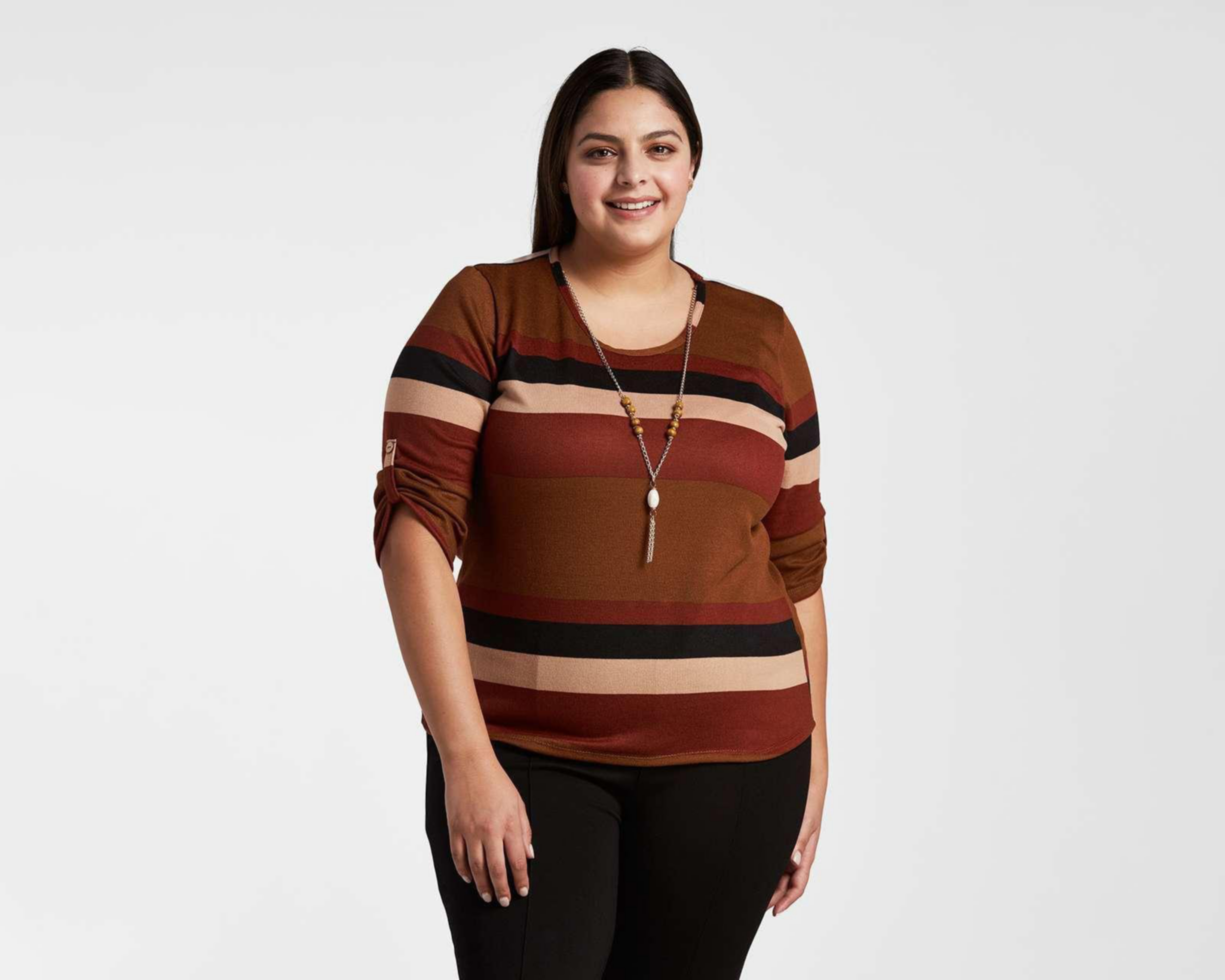 Foto 4 pulgar | Blusa Sahara Café con Collar