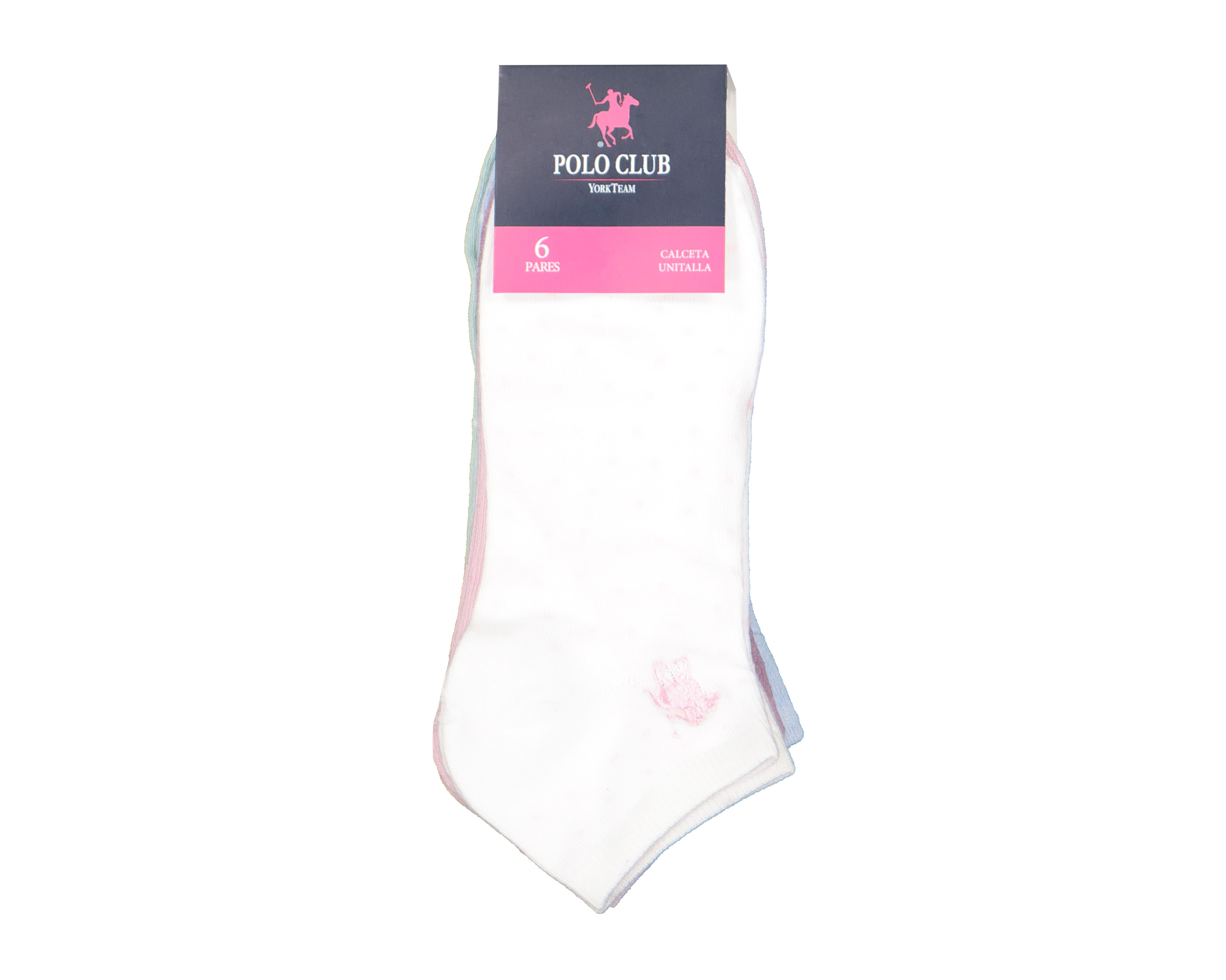 Foto 4 pulgar | Calcetas Tines York Team Polo Club para Mujer 6 Pares