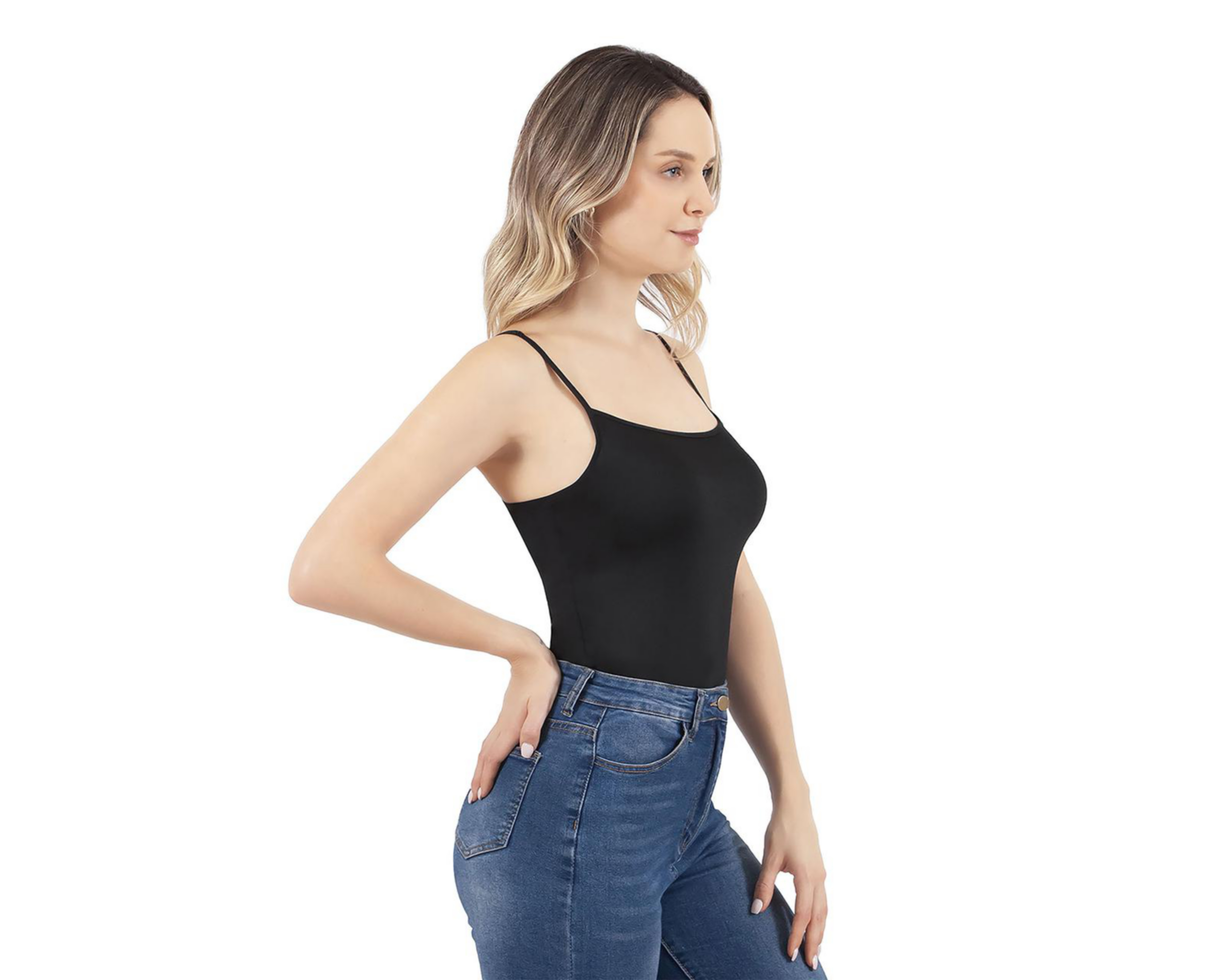 Foto 5 pulgar | Camiseta Control Lyssette Baja Compresión Negra para Mujer