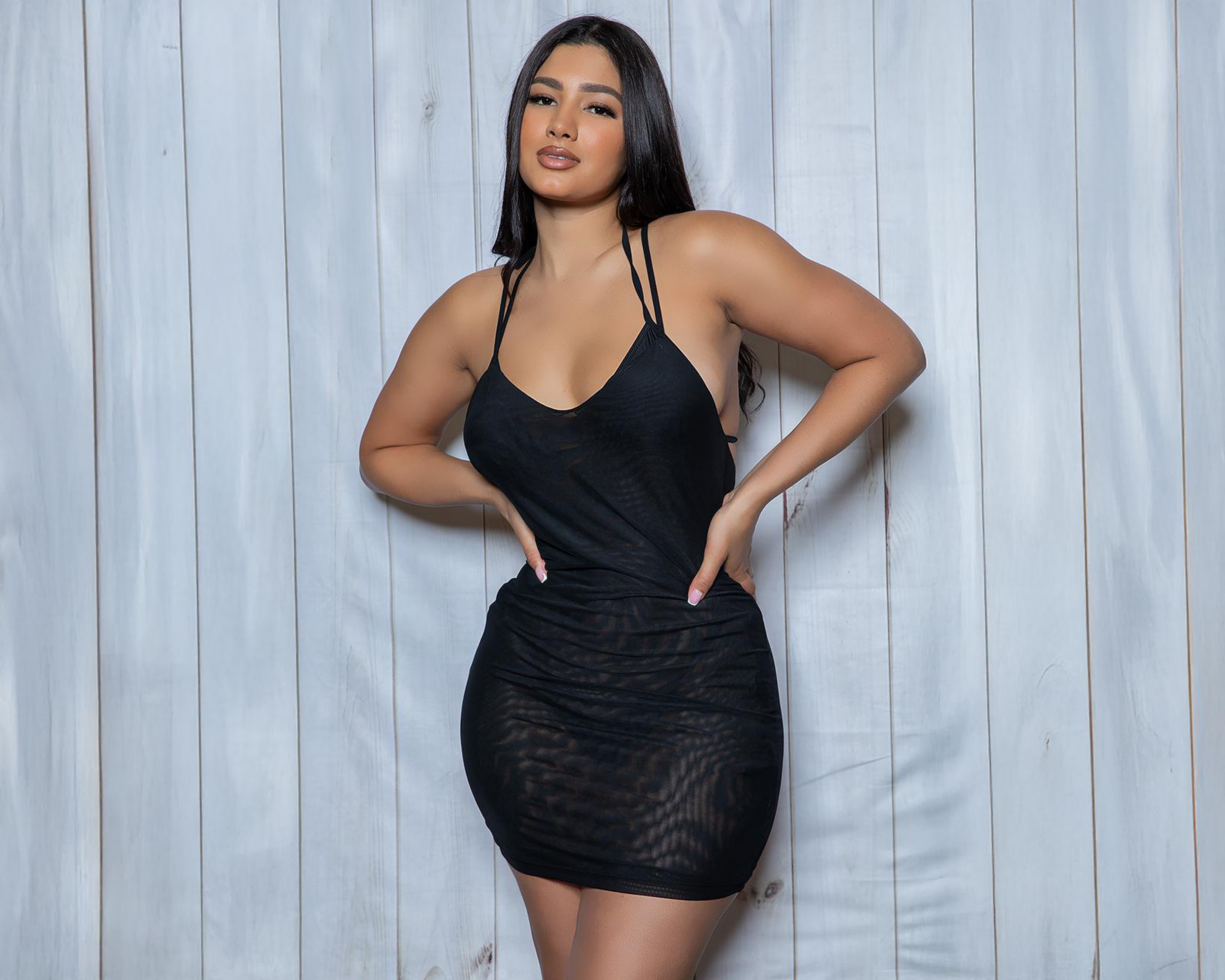 Foto 3 pulgar | Vestido de Playa Be Wicked Negro con Tirantes para Mujer