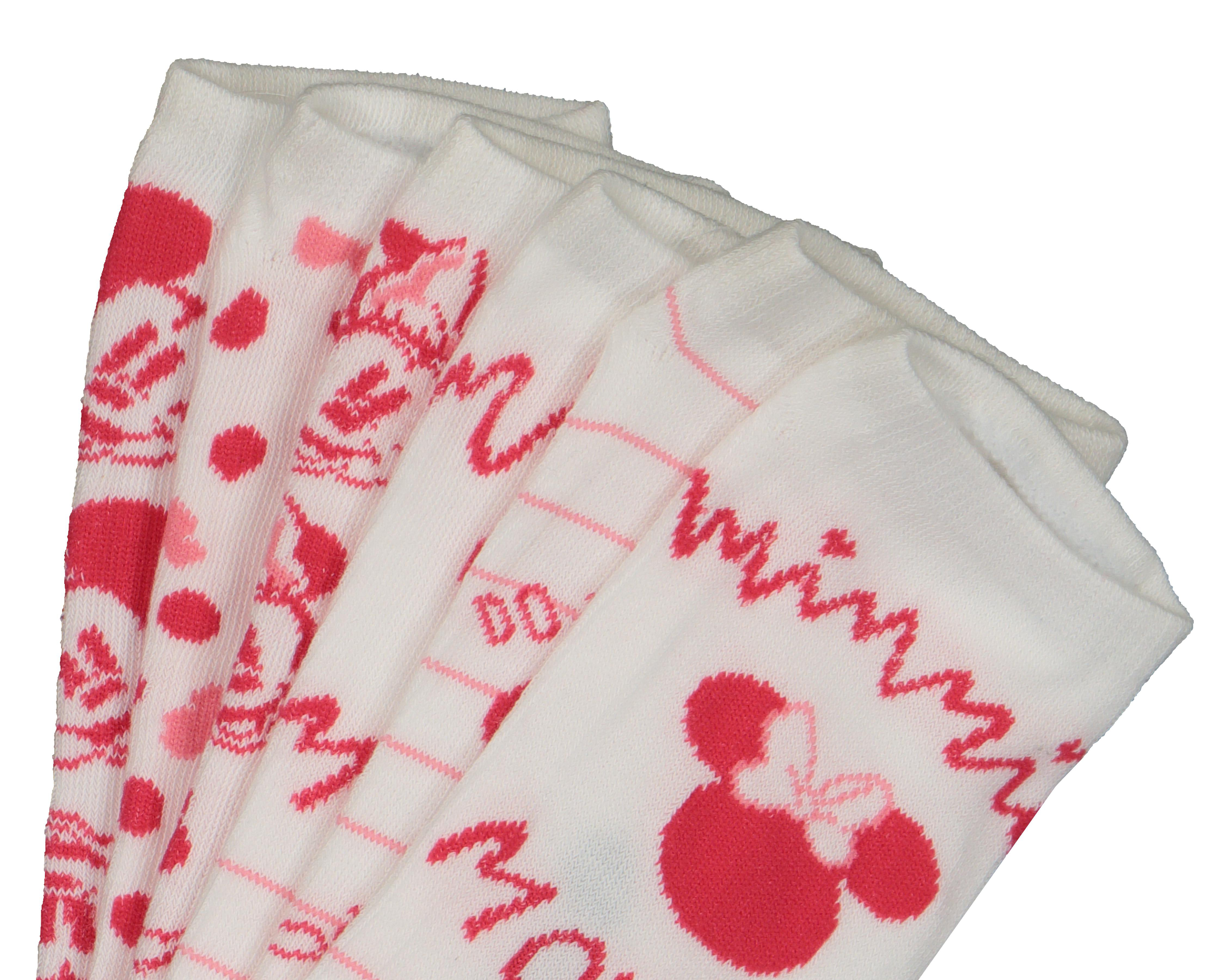 Foto 2 | Calcetas Cortas Disney Mickey Mouse Estampadas para Niña 6 Pares