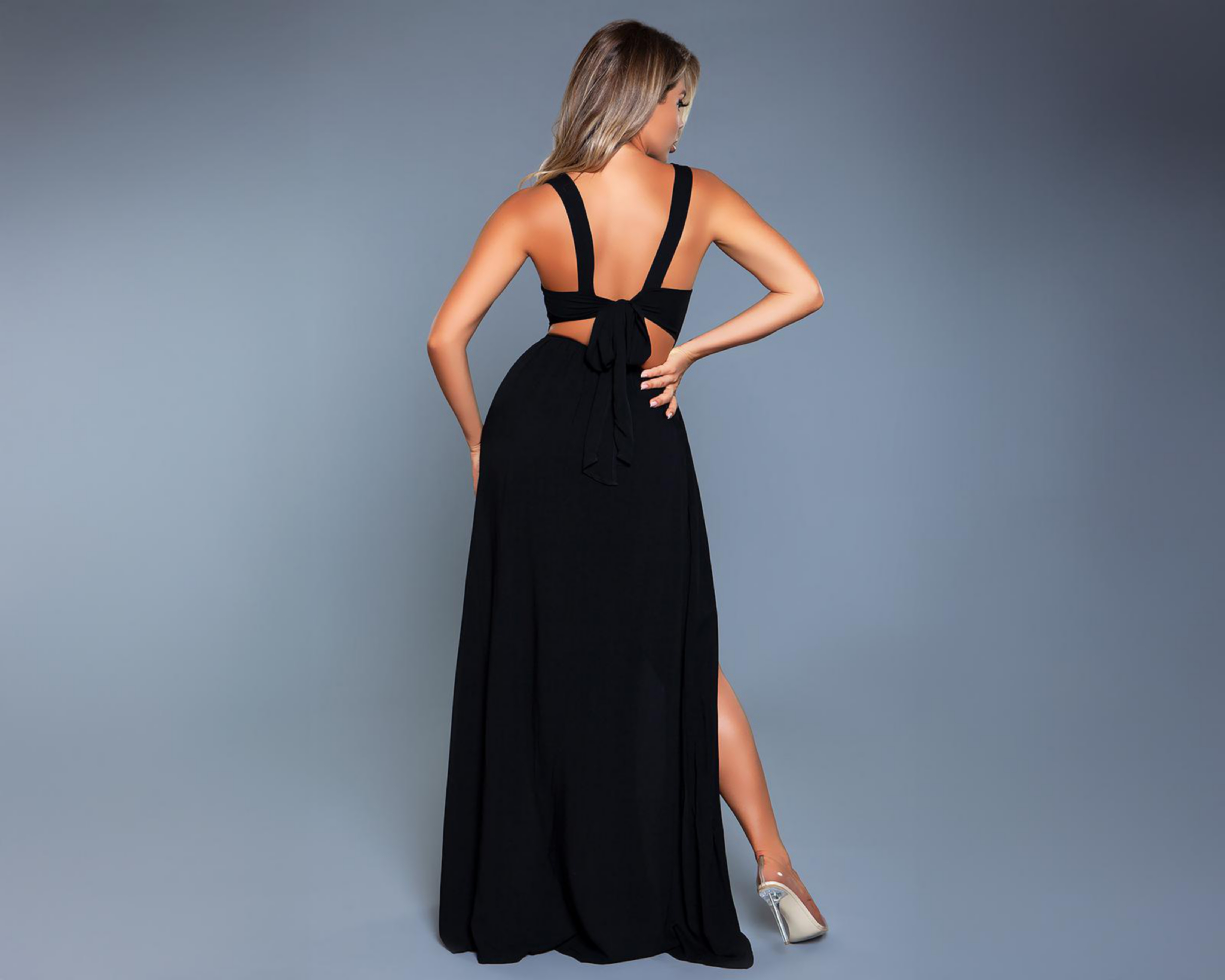 Foto 3 | Vestido de Playa Be Wicked Negro con Abertura Largo para Mujer
