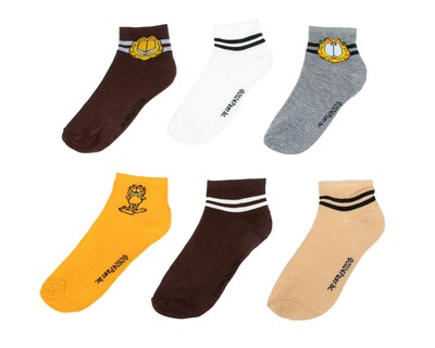 Foto 2 | Calcetas Garfield para Mujer 6 Pares
