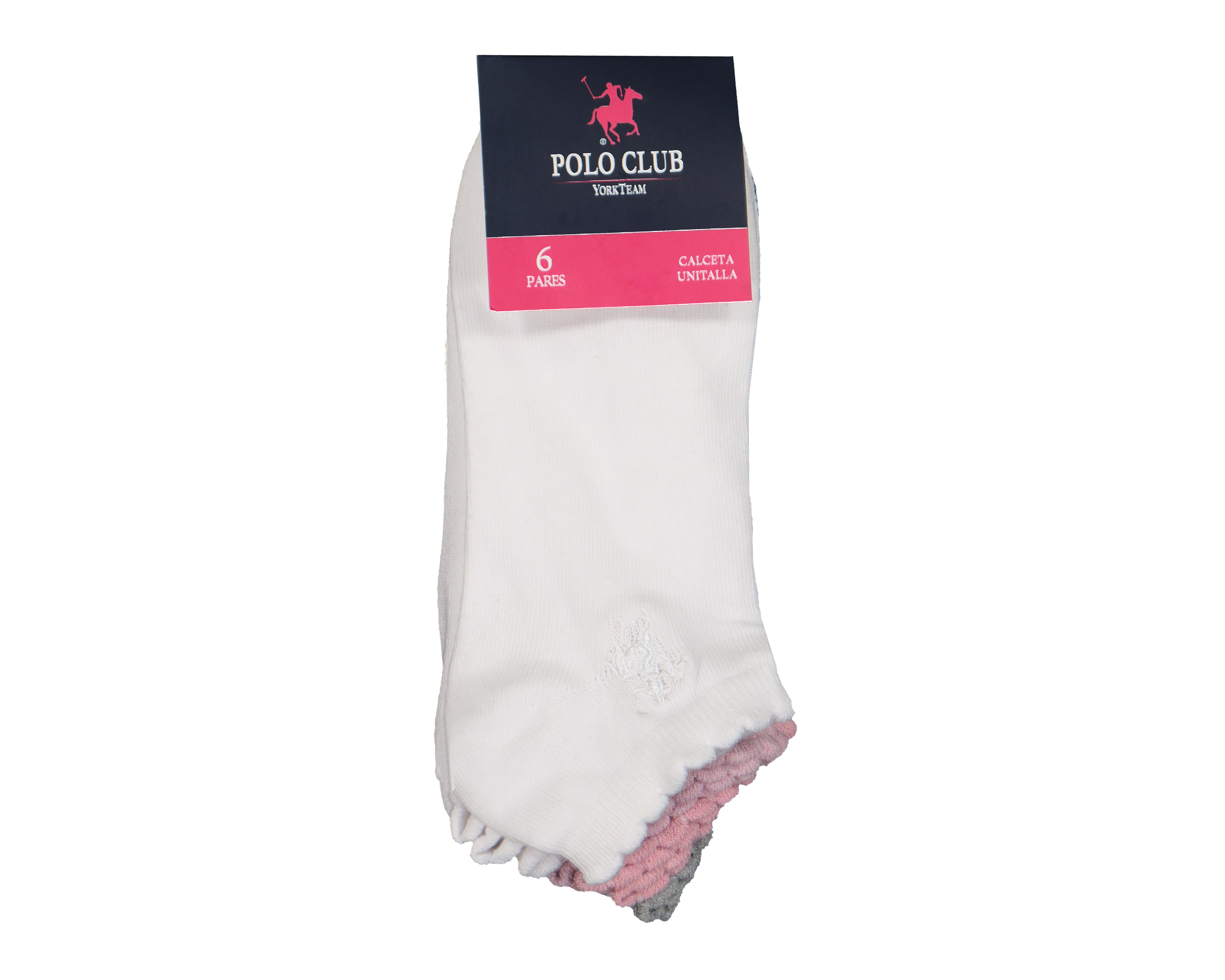 Foto 4 pulgar | Calcetas Tines York Team Polo Club para Mujer 6 Pares