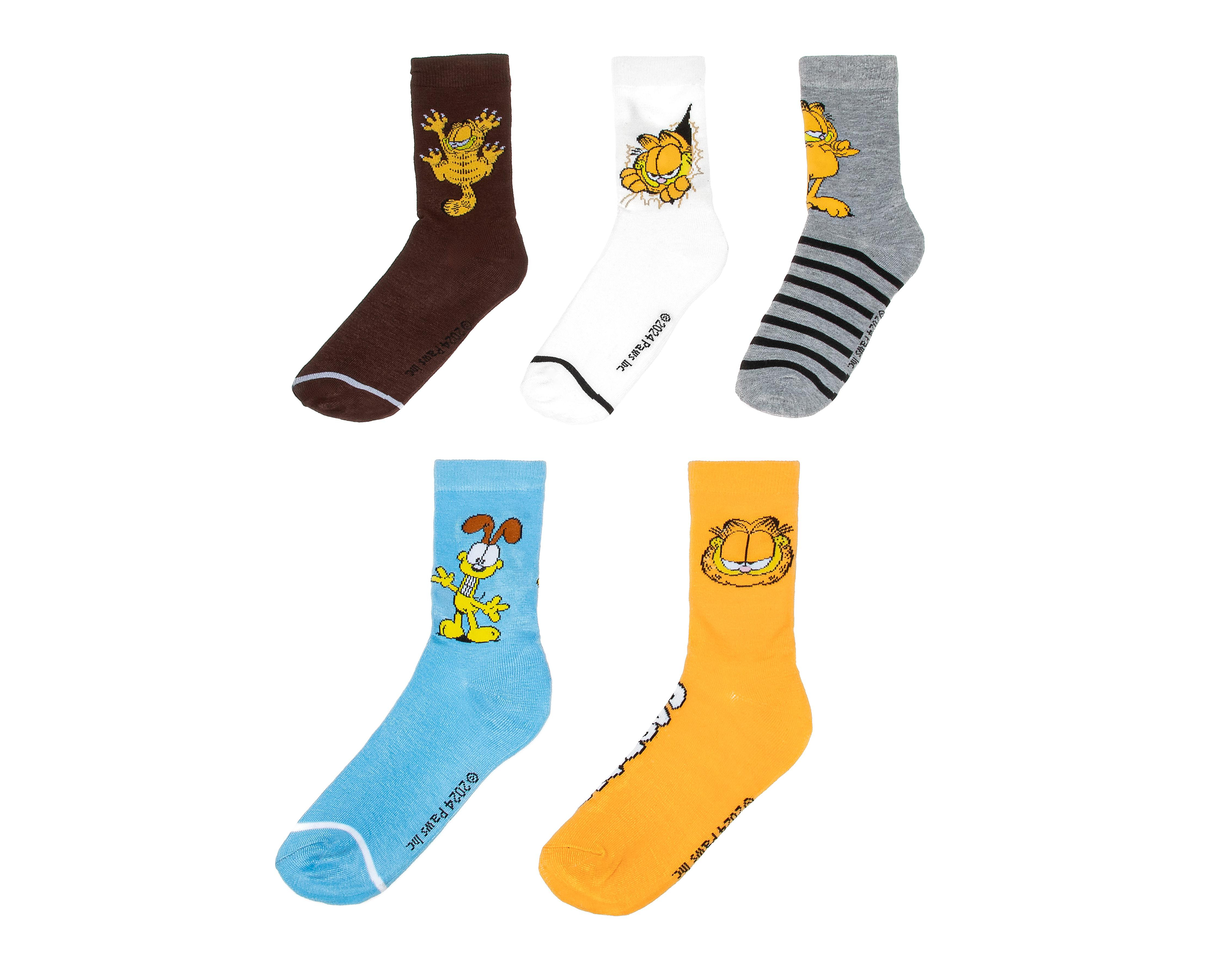 Calcetas Garfield para Mujer 5 Pares