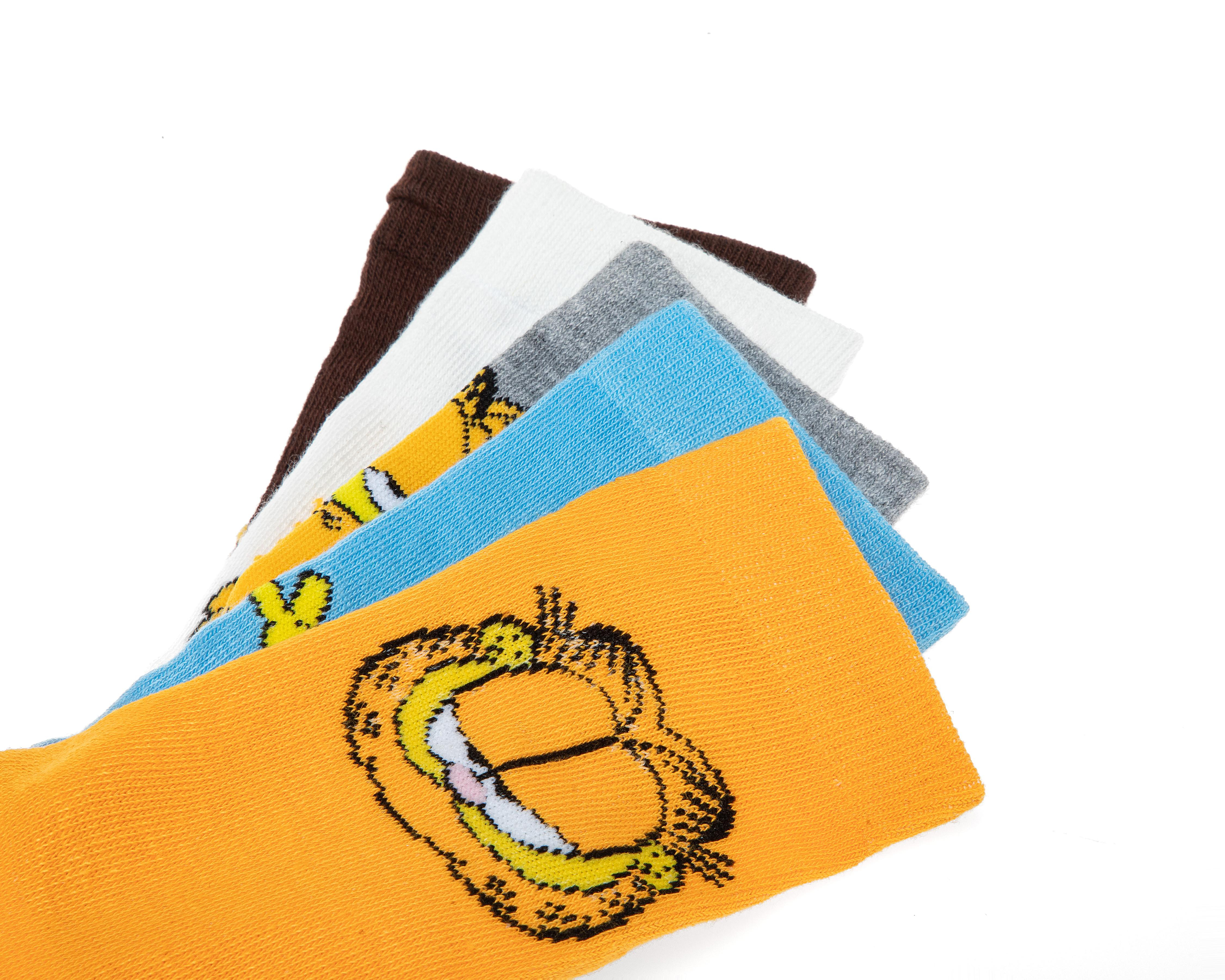 Foto 3 pulgar | Calcetas Garfield para Mujer 5 Pares