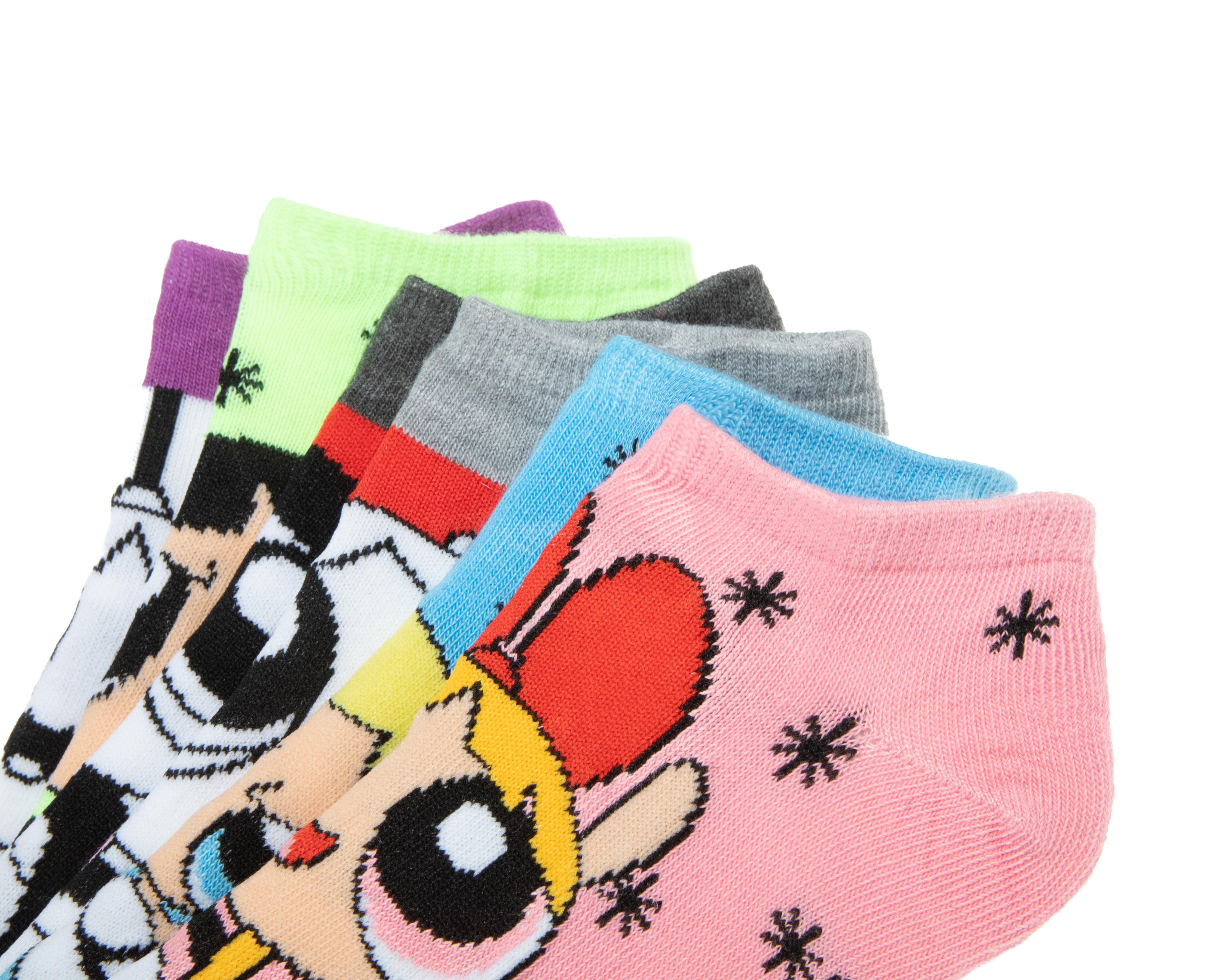 Foto 3 pulgar | Calcetas The Powerpuff Girls para Mujer 6 Pares