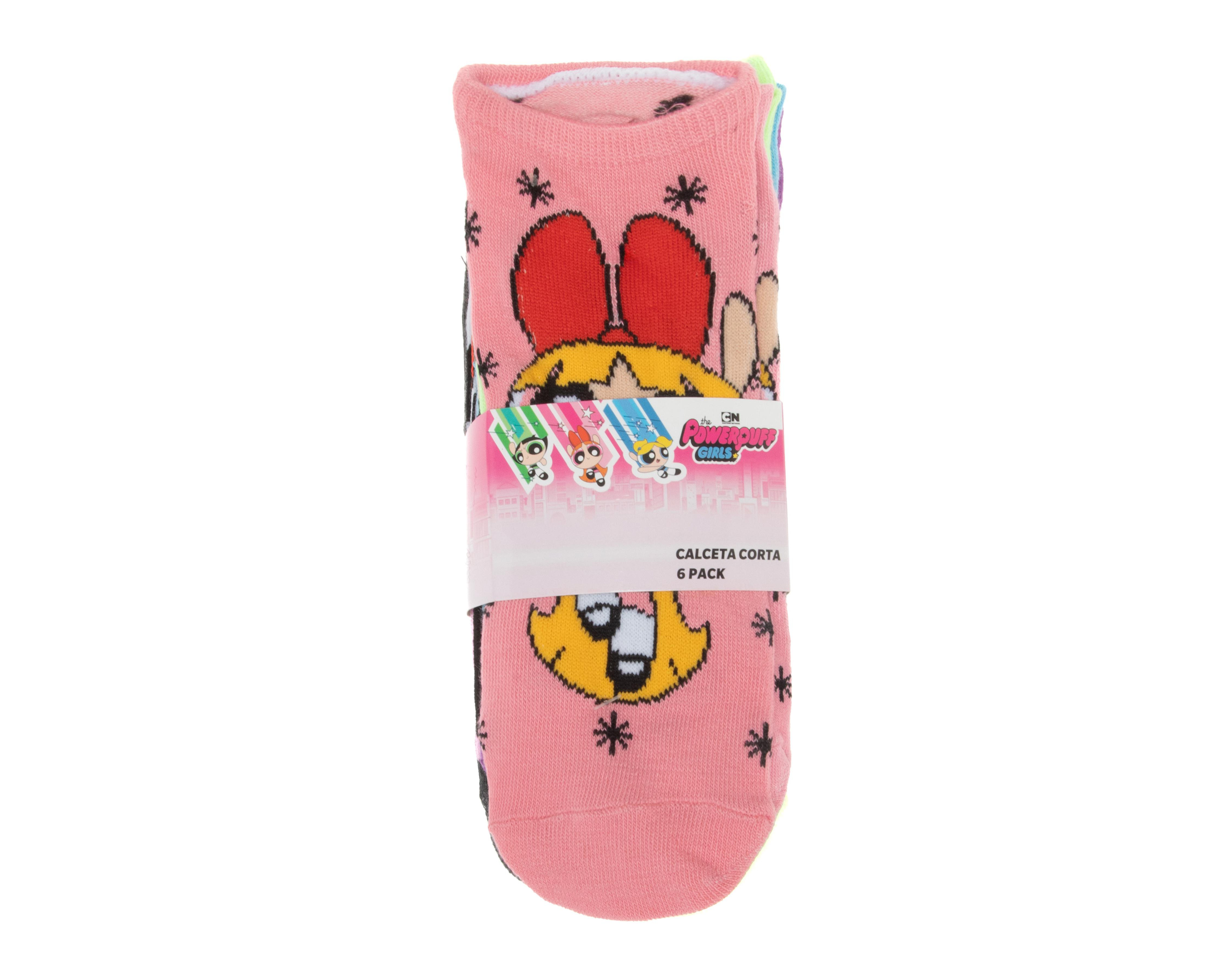 Foto 4 pulgar | Calcetas The Powerpuff Girls para Mujer 6 Pares