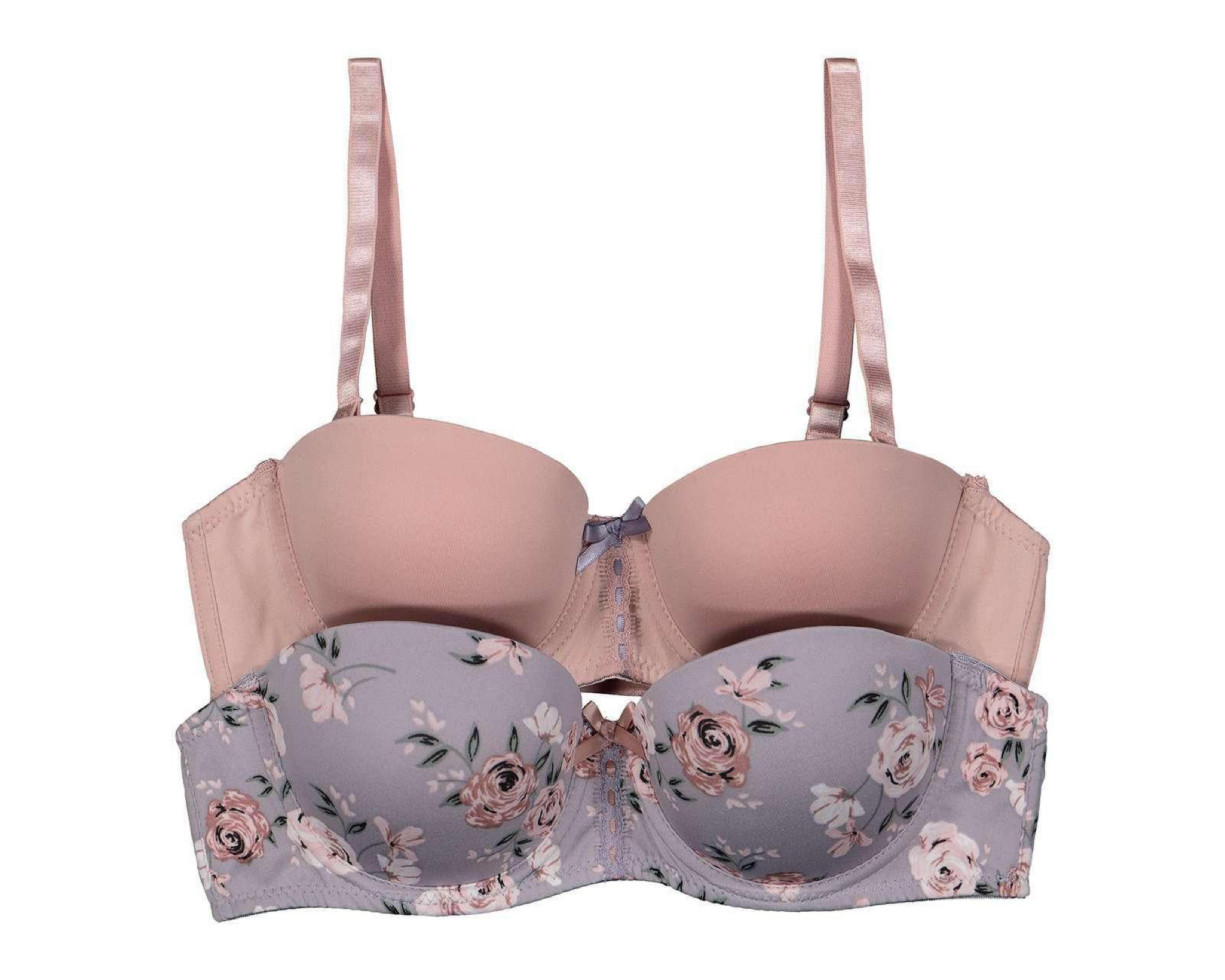 Brasier Strapless Beauty Secret Media Copa para Mujer 2 Pack