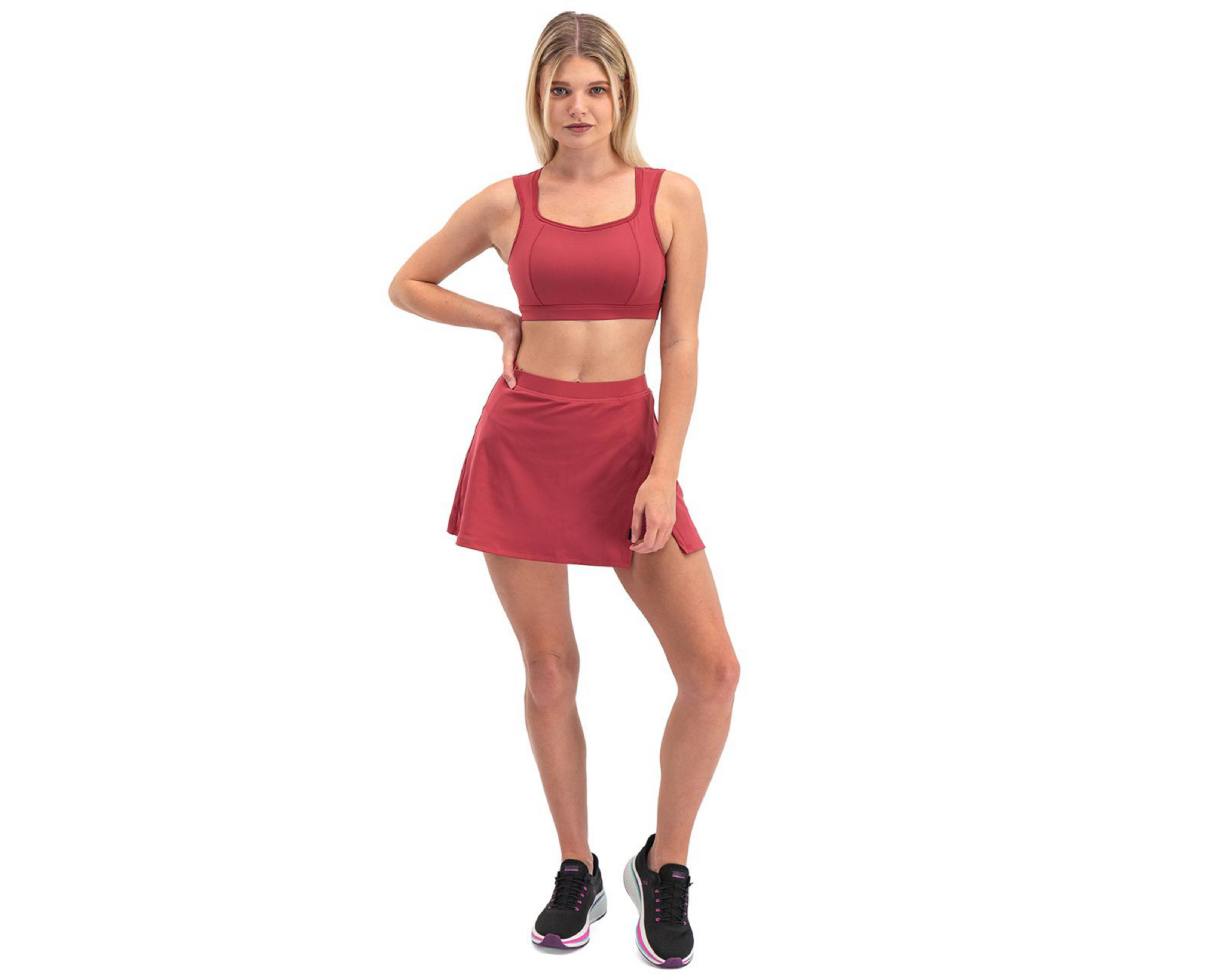 Foto 5 pulgar | Short Falda Skechers de Entrenamiento para Mujer