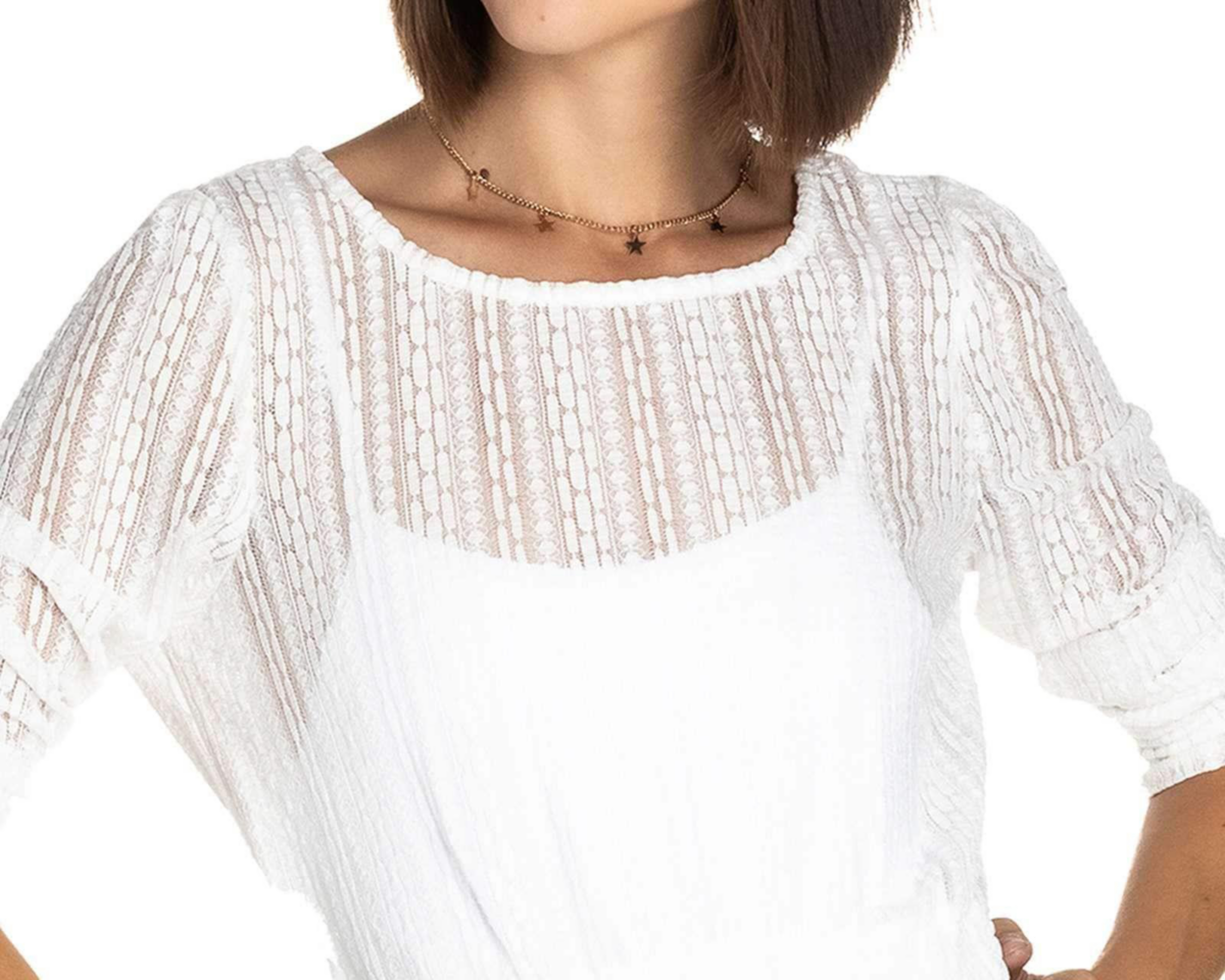 Foto 4 | Blusa 18 Forever Manga 3/4 para Mujer