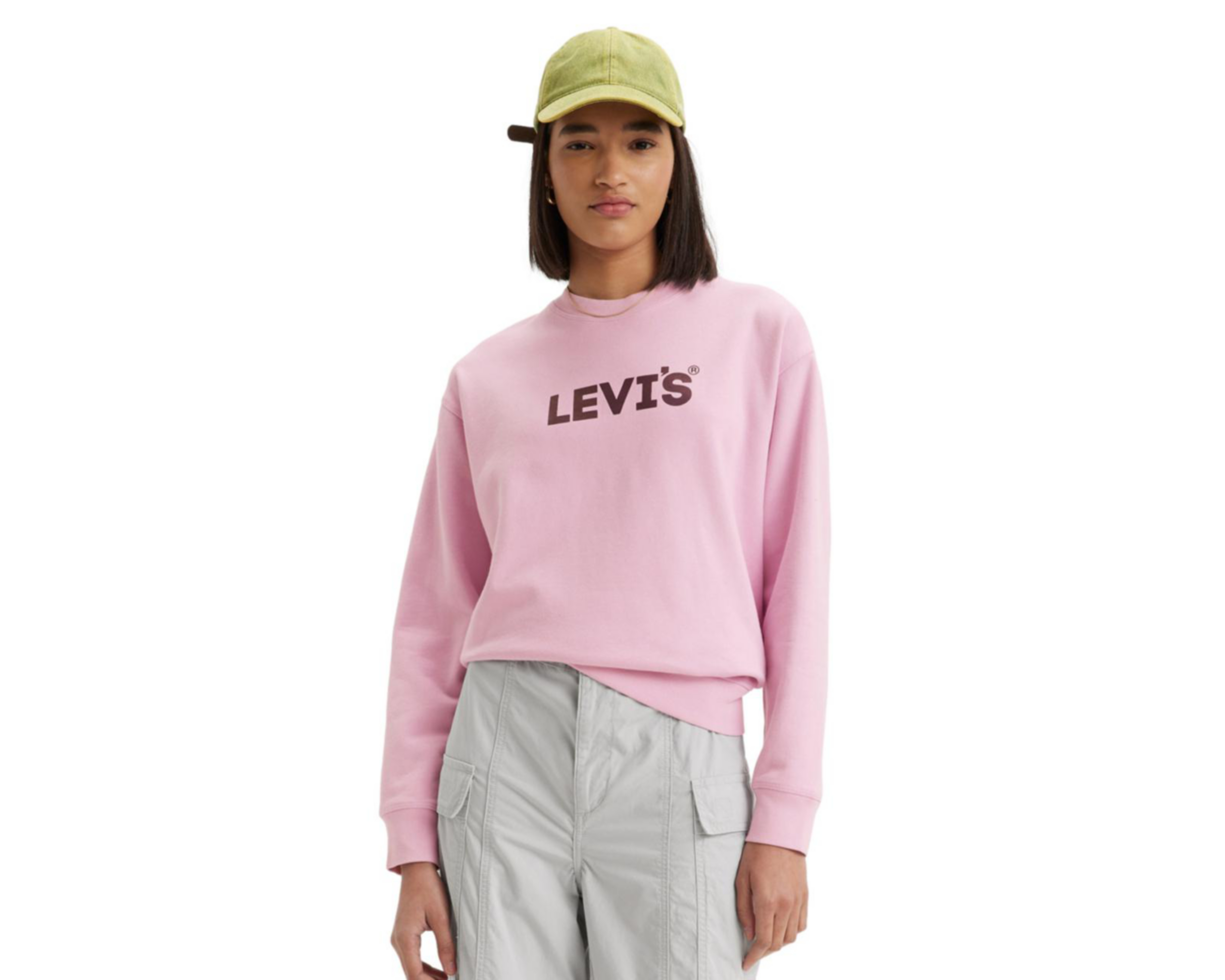 Sudadera Levi's Rosa Cuello Redondo