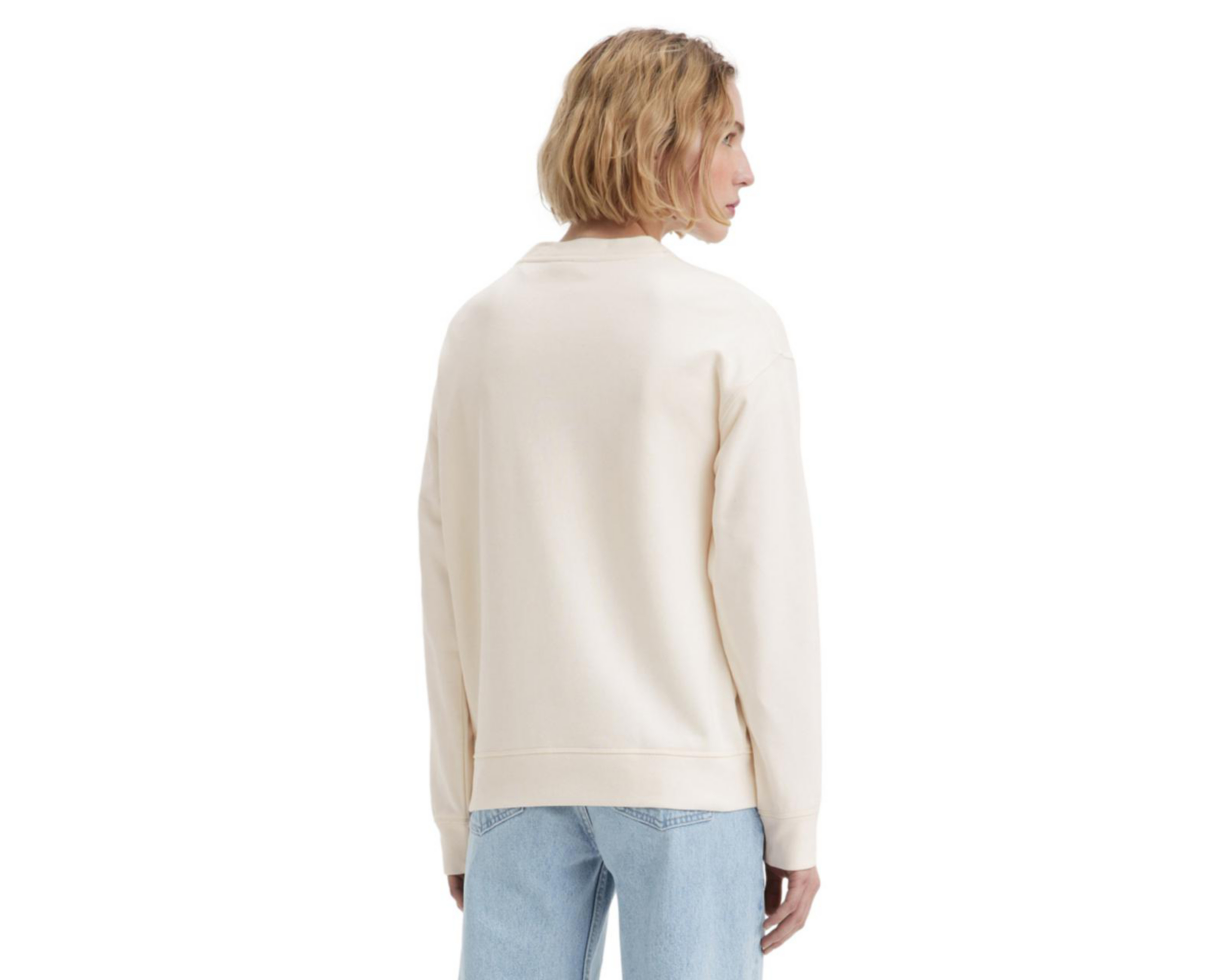 Foto 3 pulgar | Sudadera Levi's Beige Cuello Redondo
