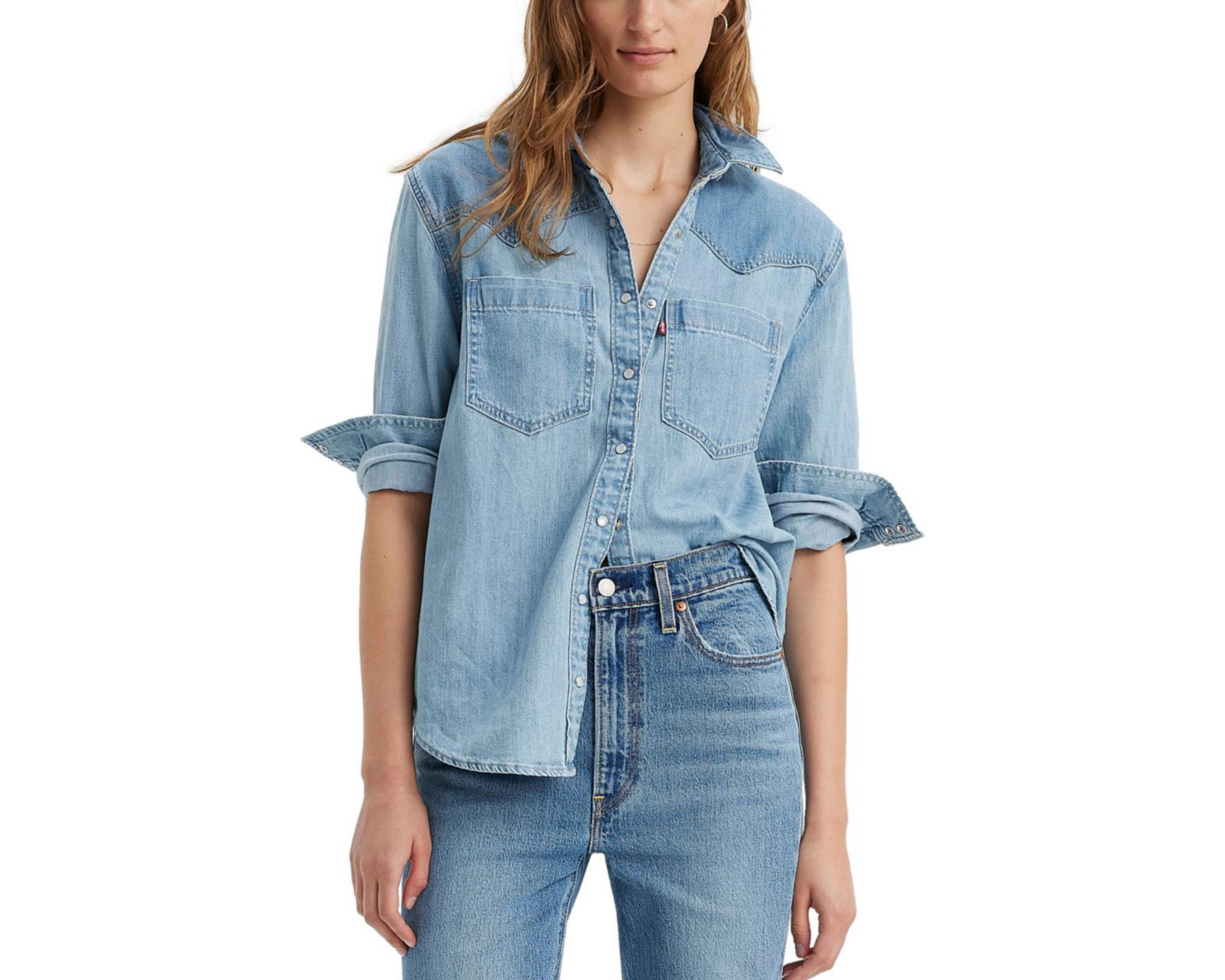 Foto 2 pulgar | Camisa Levi's Azul Corte Holgado