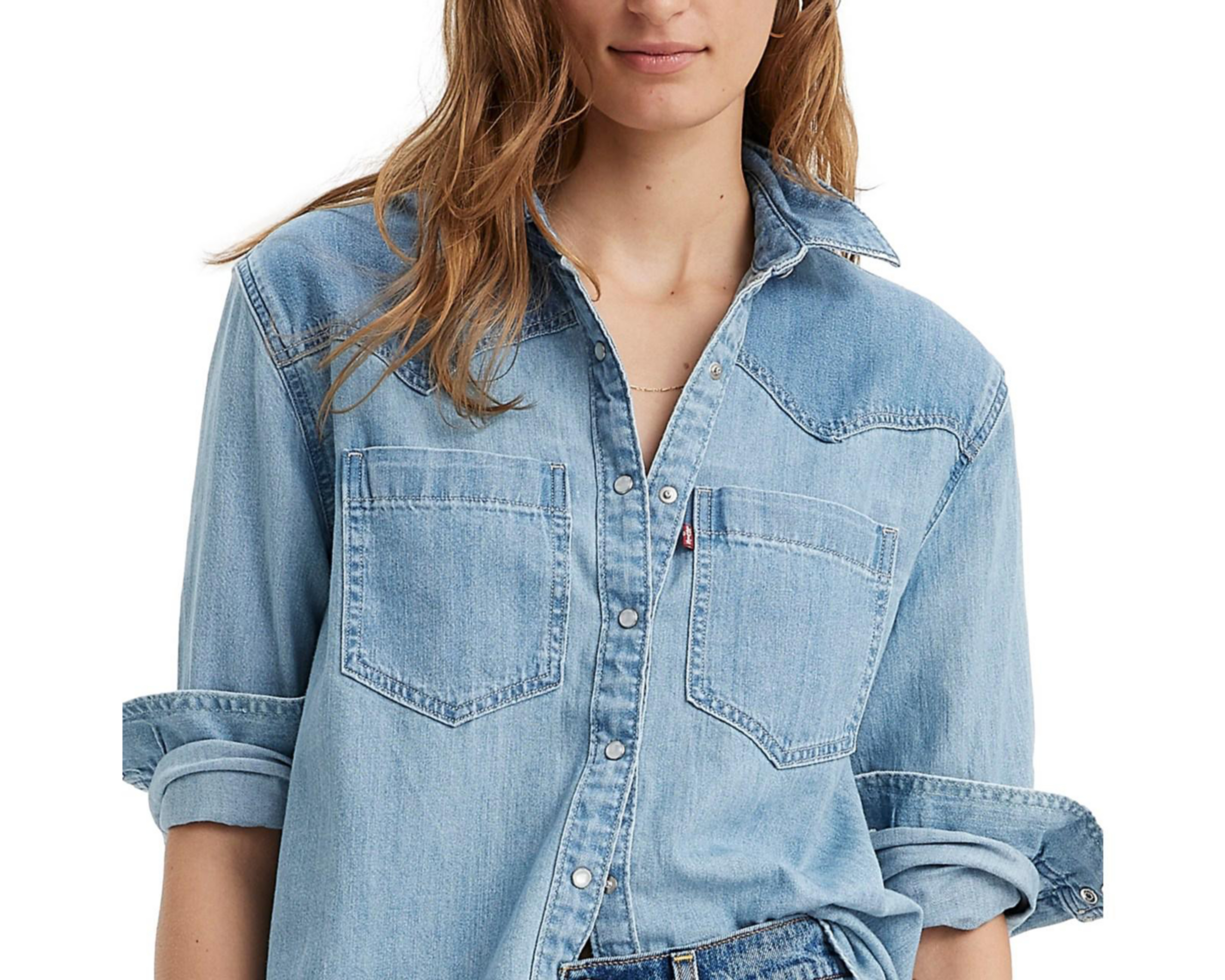 Foto 4 pulgar | Camisa Levi's Azul Corte Holgado