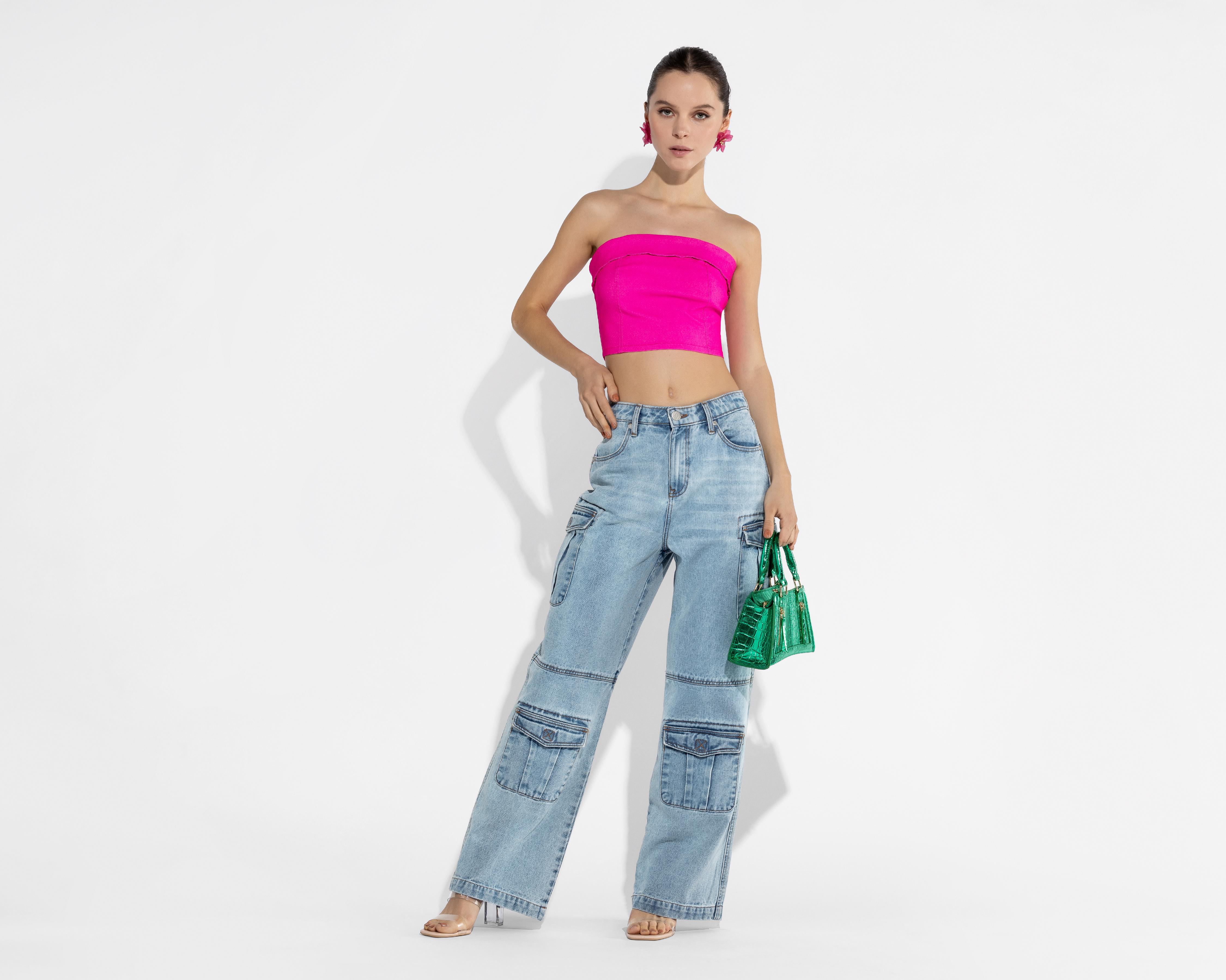 Foto 2 pulgar | Top Thinner Strapless con Cierre
